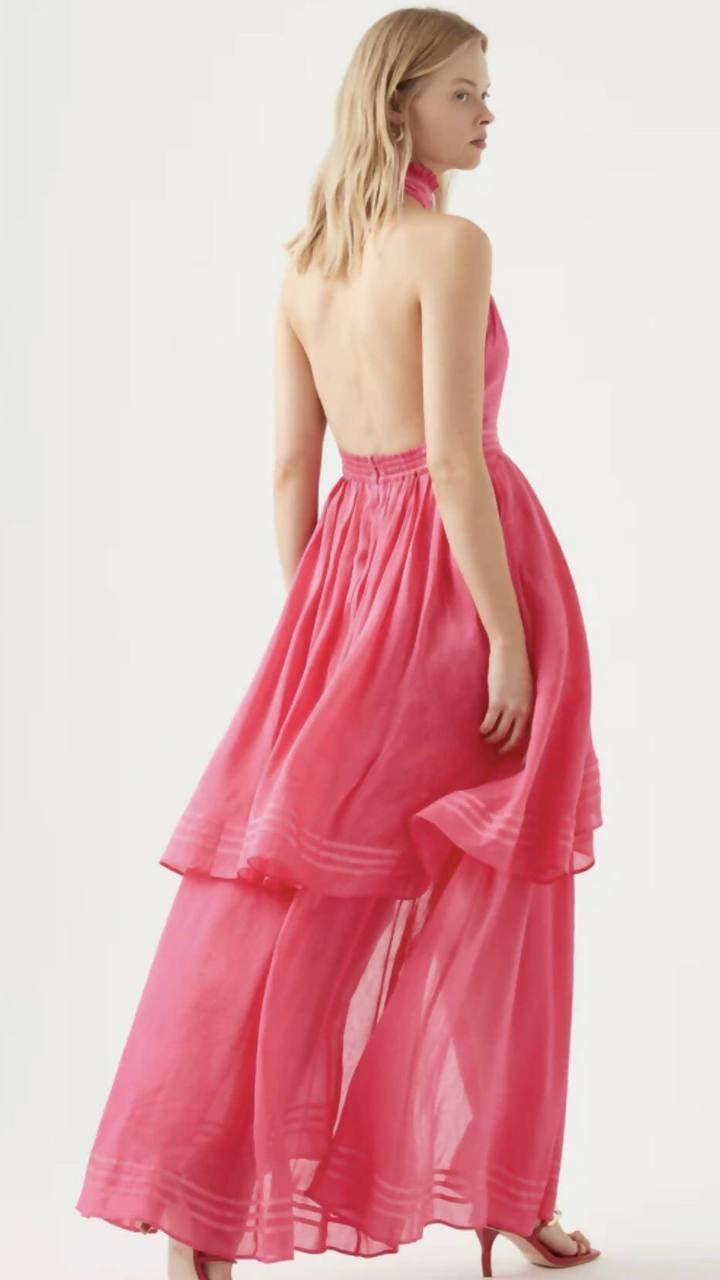 AJ Bungalow Sienna Silk-Blend Maxi Dress