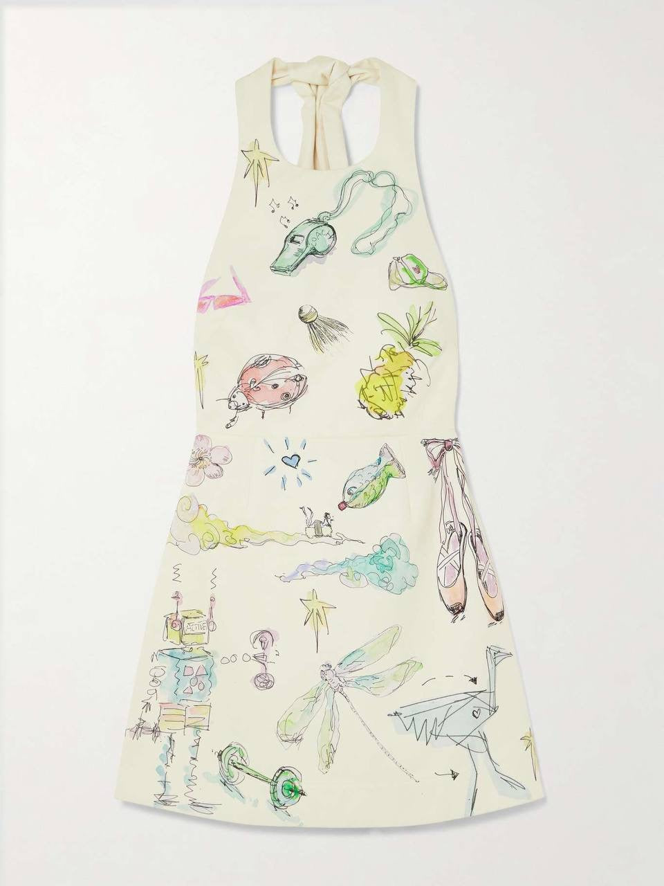 ALM Court Halter Tie Mini Dress
