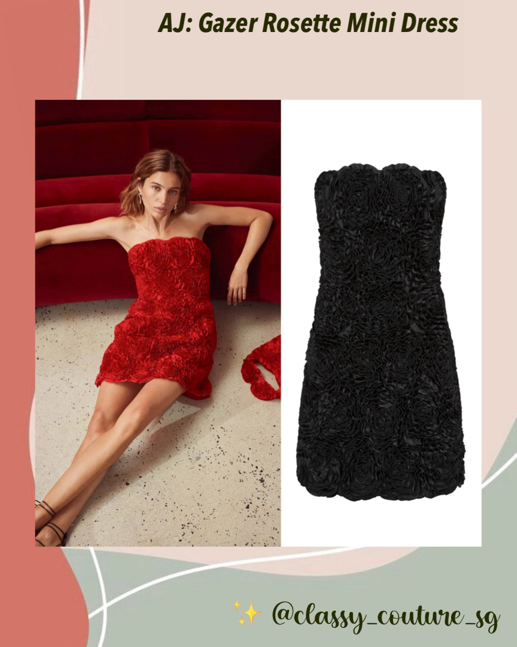 aje gazer rosette mini dress Aje Gazer Rosette Mini Dress