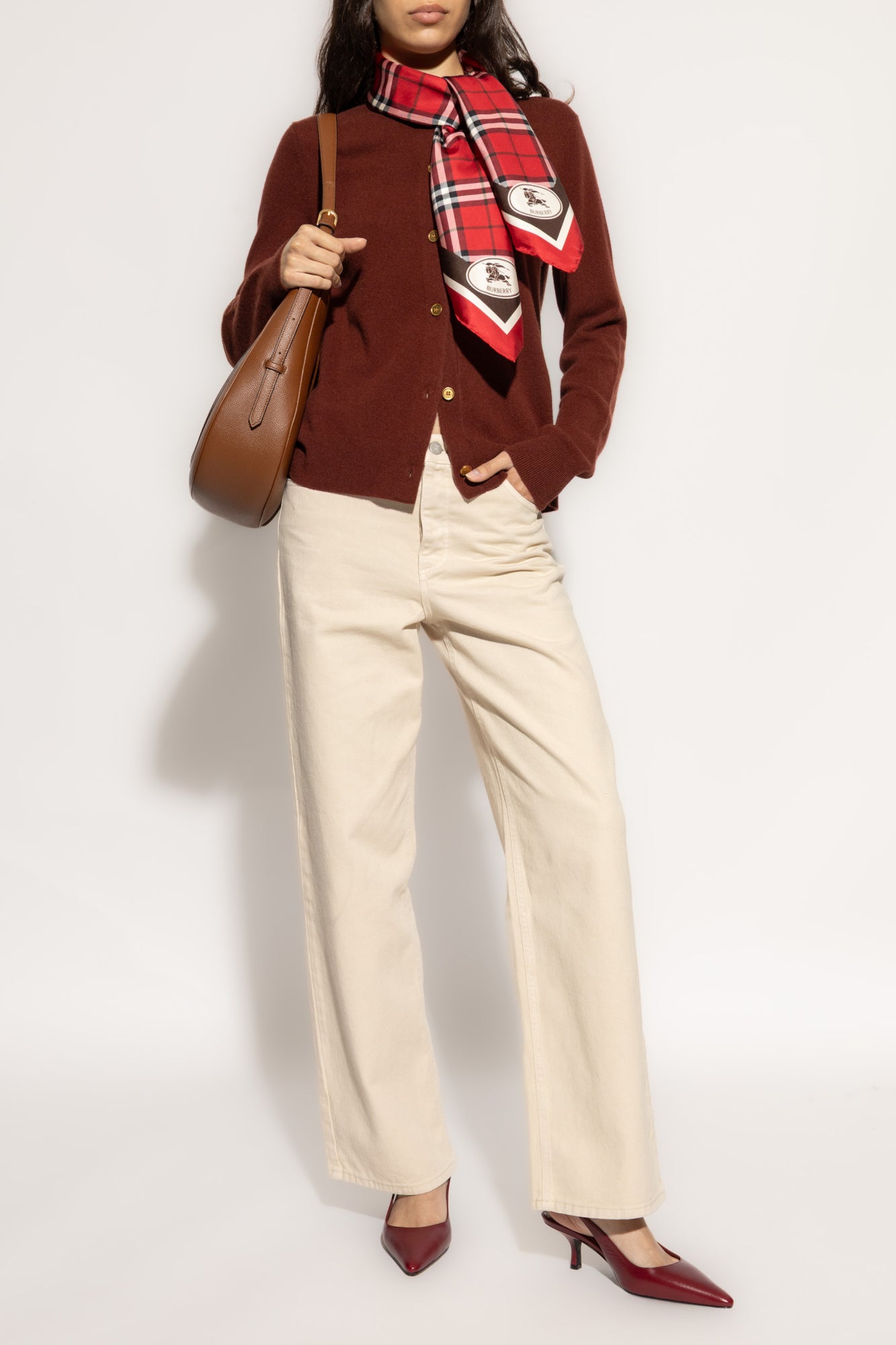 BBR EKD Logo Embroidered Buttoned Cashmere-Blend Cardigan
