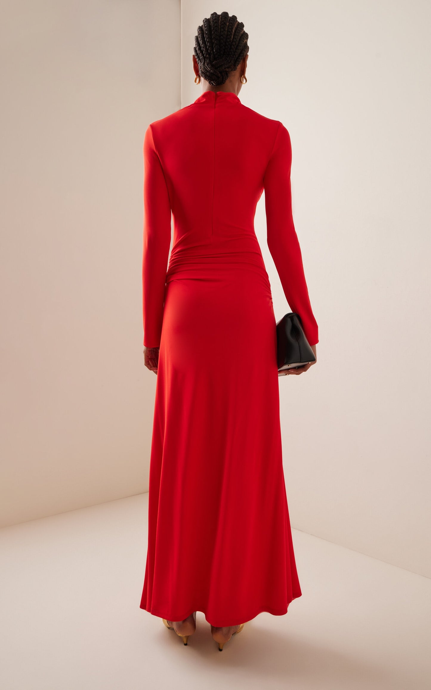 SIM Ferrera Long Sleeve Jersey Maxi Dress