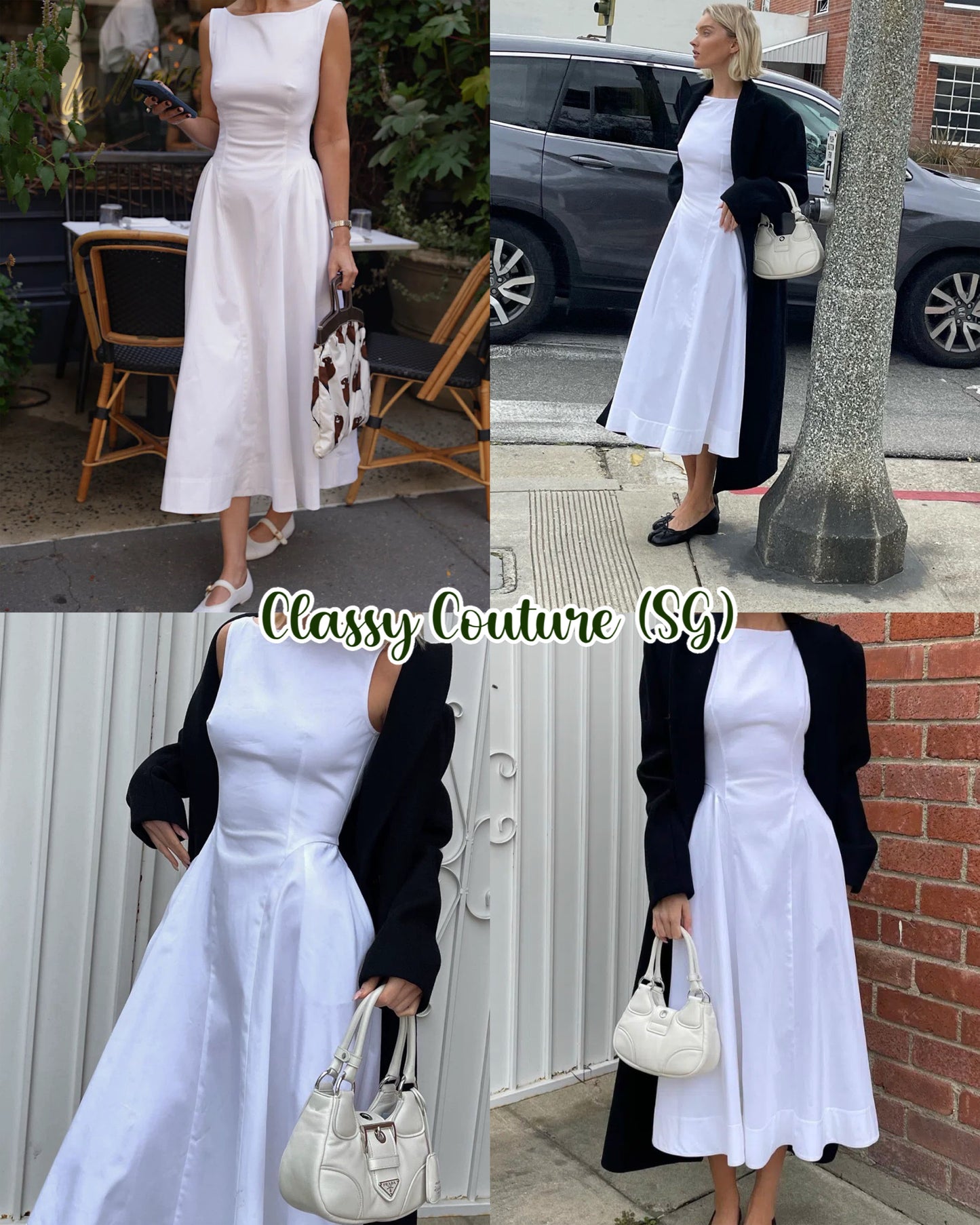 Restock! HS Stretch-Cotton Sateen Midi Dress