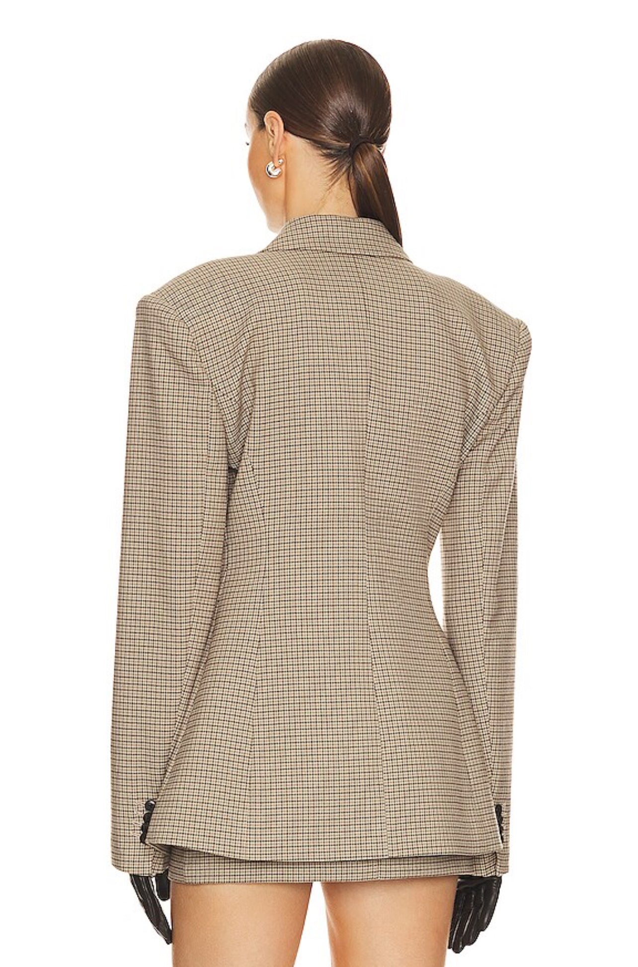 HS Cafe Plaid S Curve Jacket | Mini Skirt | Set