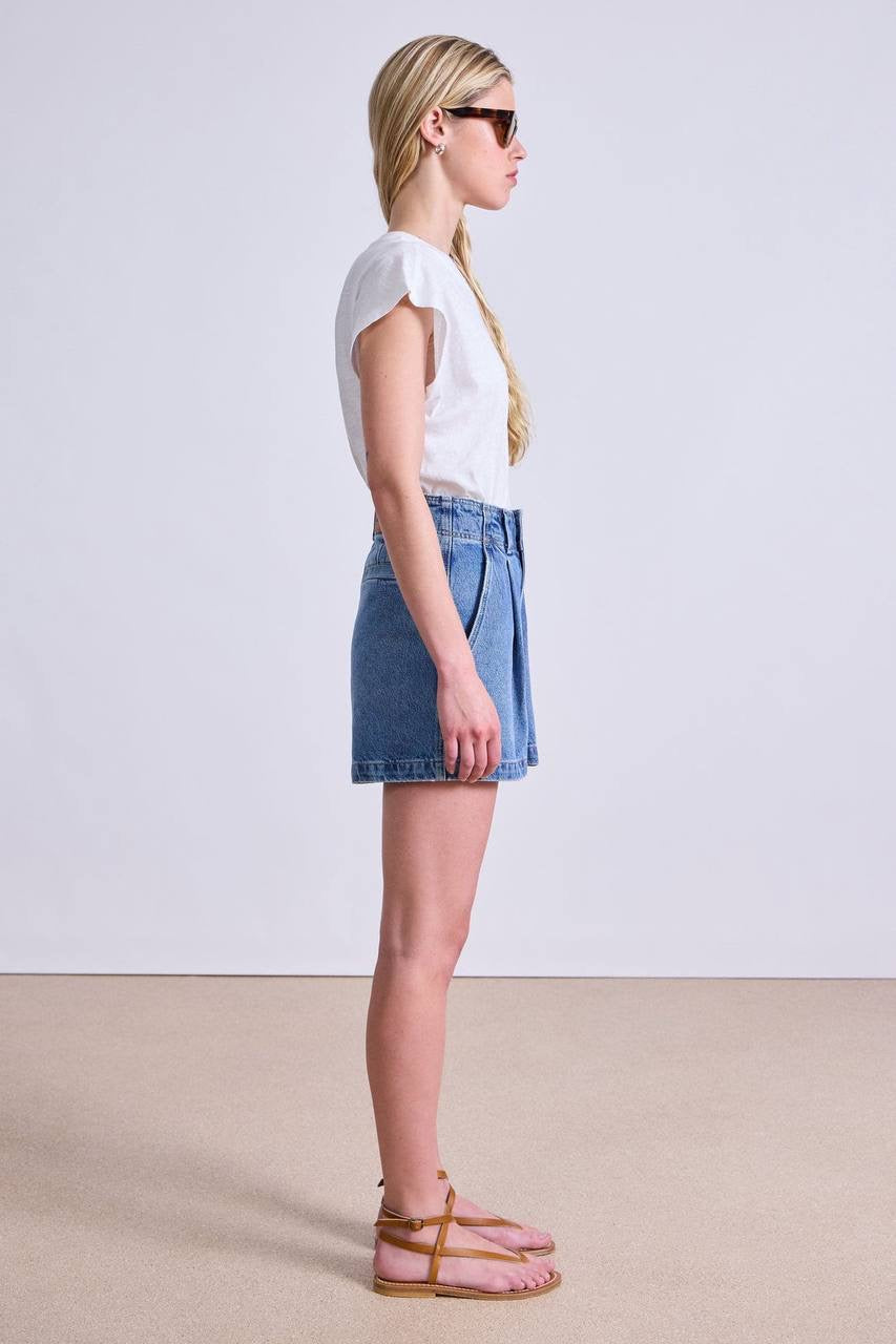 AA Bari High Waist Jean Cotton Denim Shorts