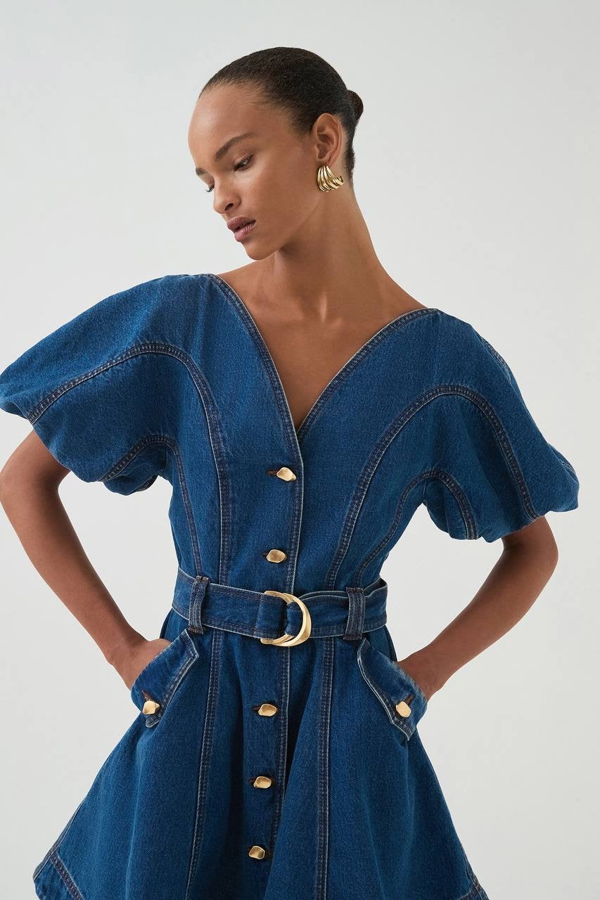 AJ Harper Denim Mini Dress