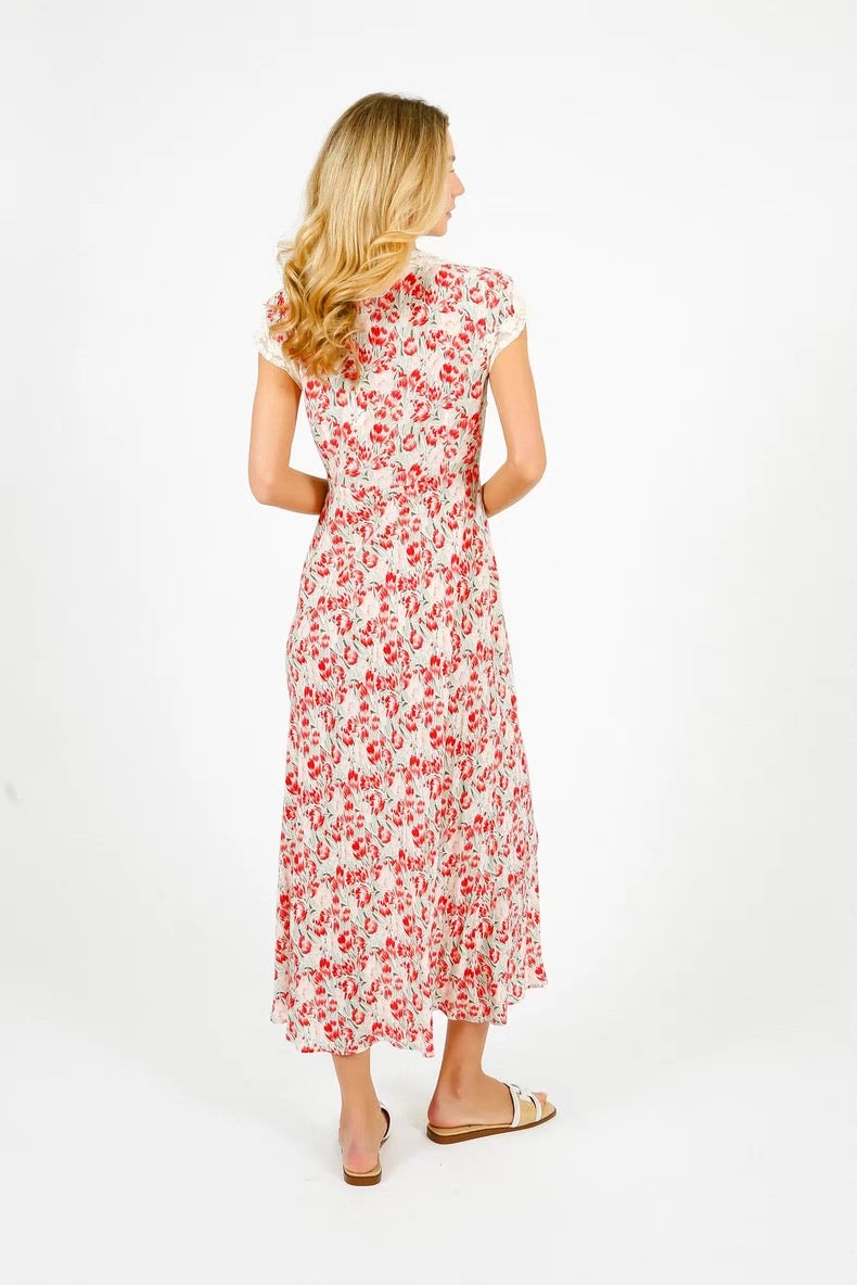 RX Amari Viscose Satin Midi Dress