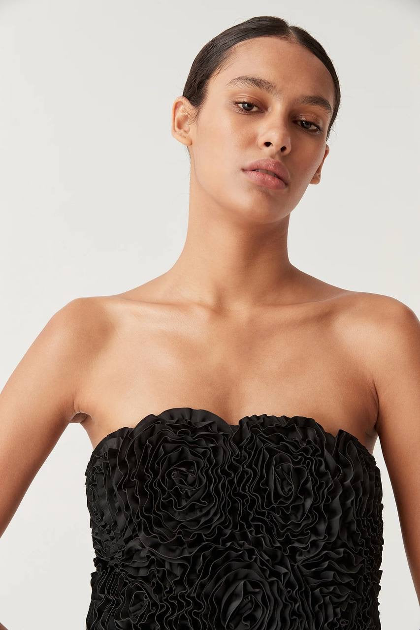 AJ Gazer Rosette Mini Dress
