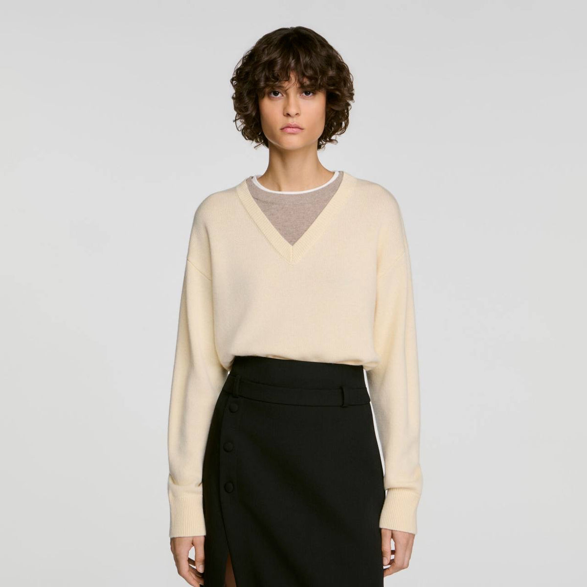 2-In-1 Wool And Cashmere Jumper