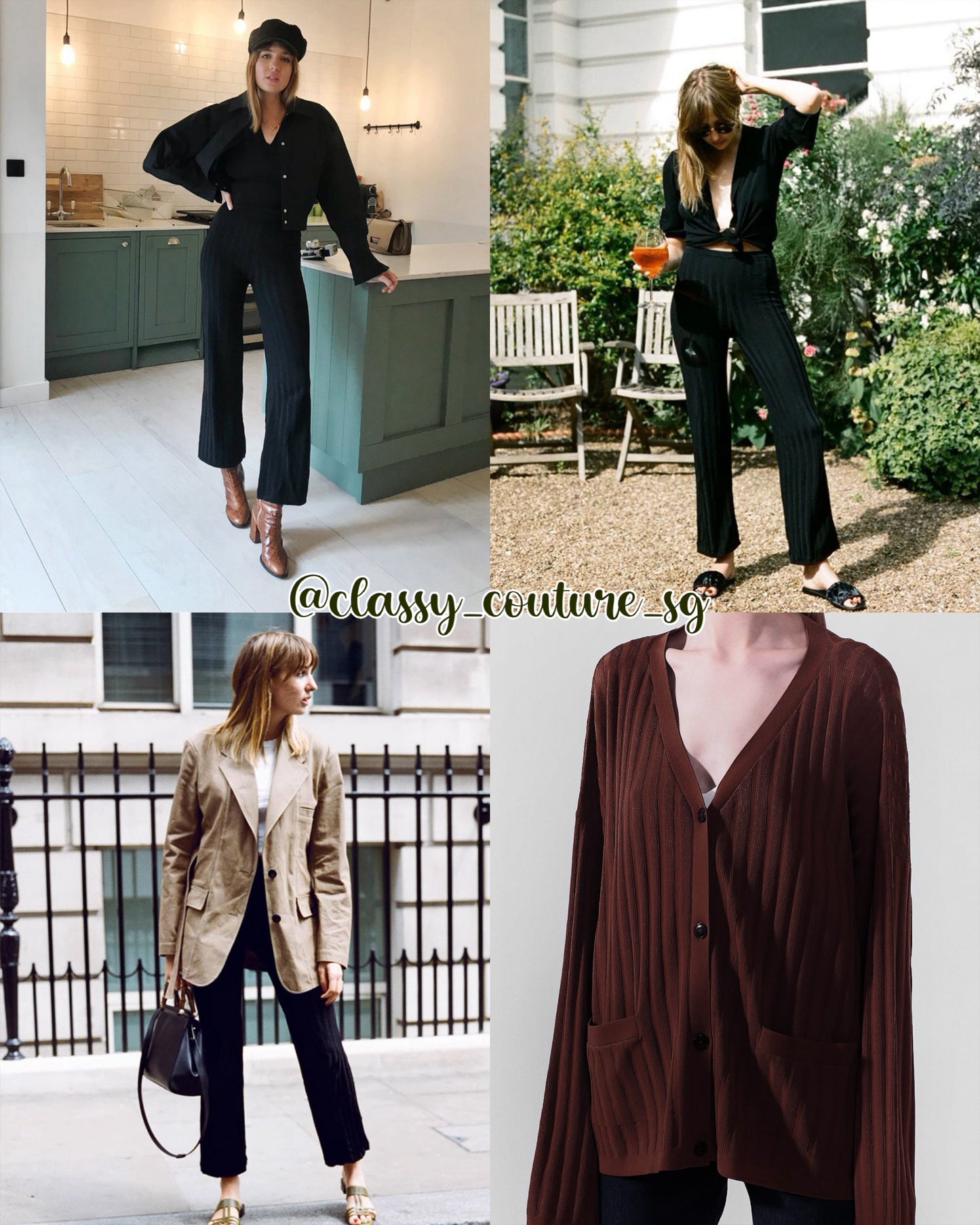 Tot Vinci Rib Cardigan | Cour Knit Pant | Set