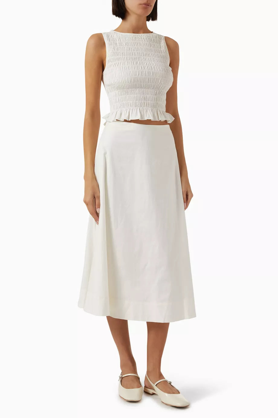 Ref Laguna Top | Midi Skirt | Stretch-Cotton Two Piece Set