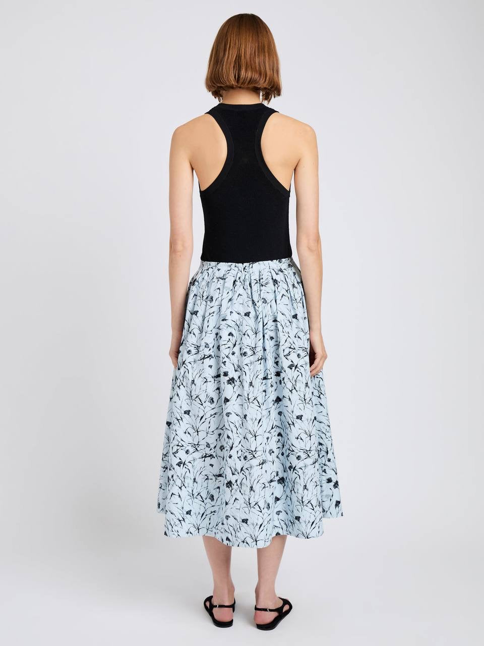 PS Austin Printed Cotton Midi Skirt