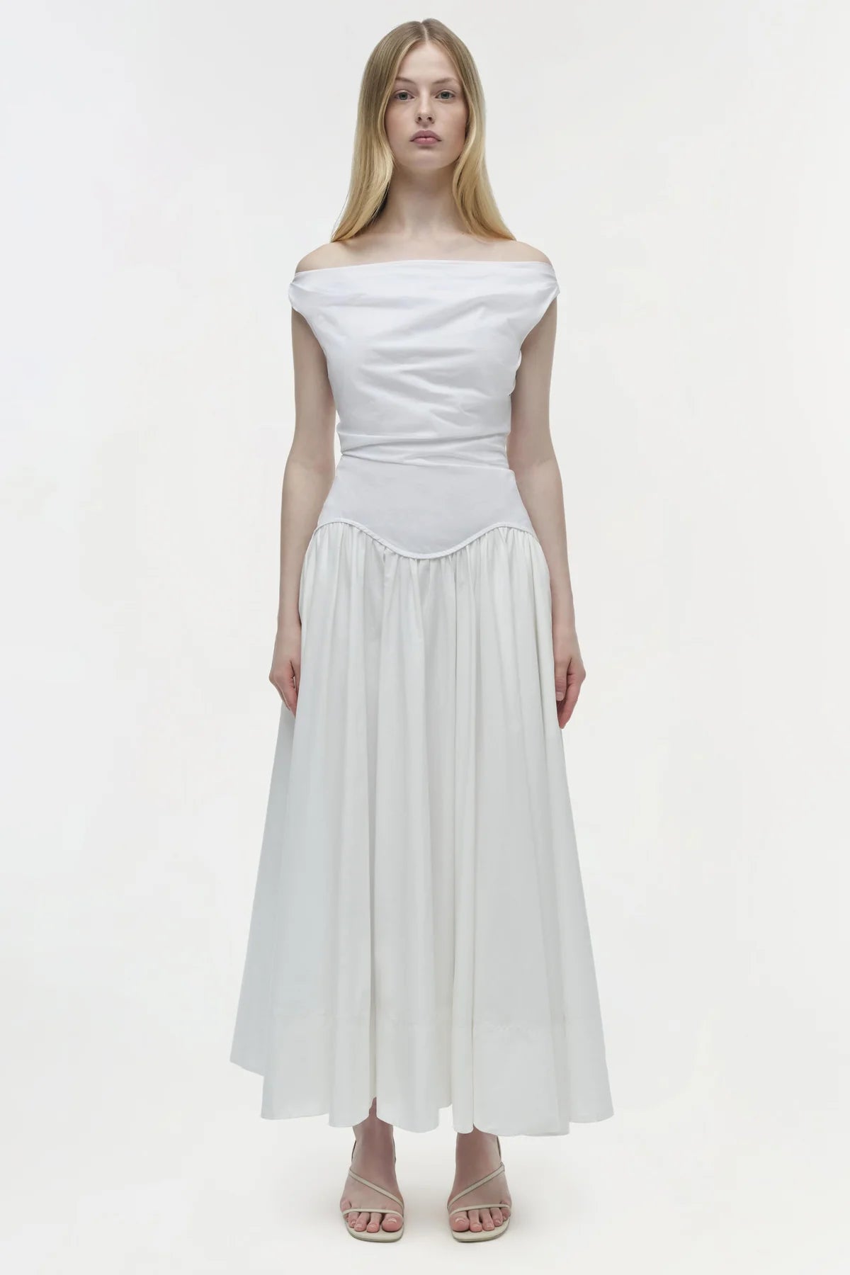 Restock! JS Cersei Off Shoulder Cotton-Blend Midi Maxi Dress