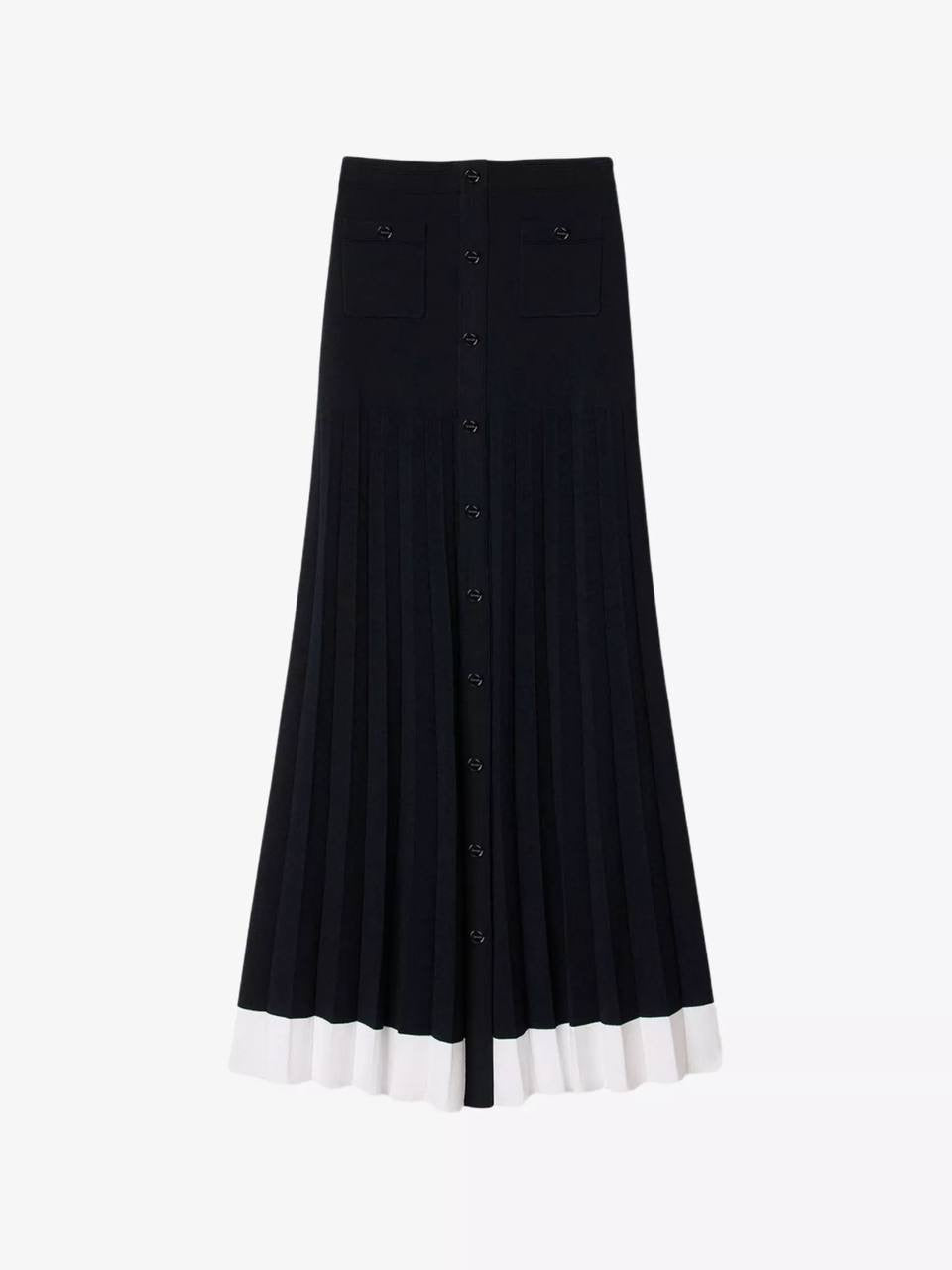 SD Ocean Two Tone Cropped Knit Top | Oceane Midi Skirt | Viscose-Blend Set