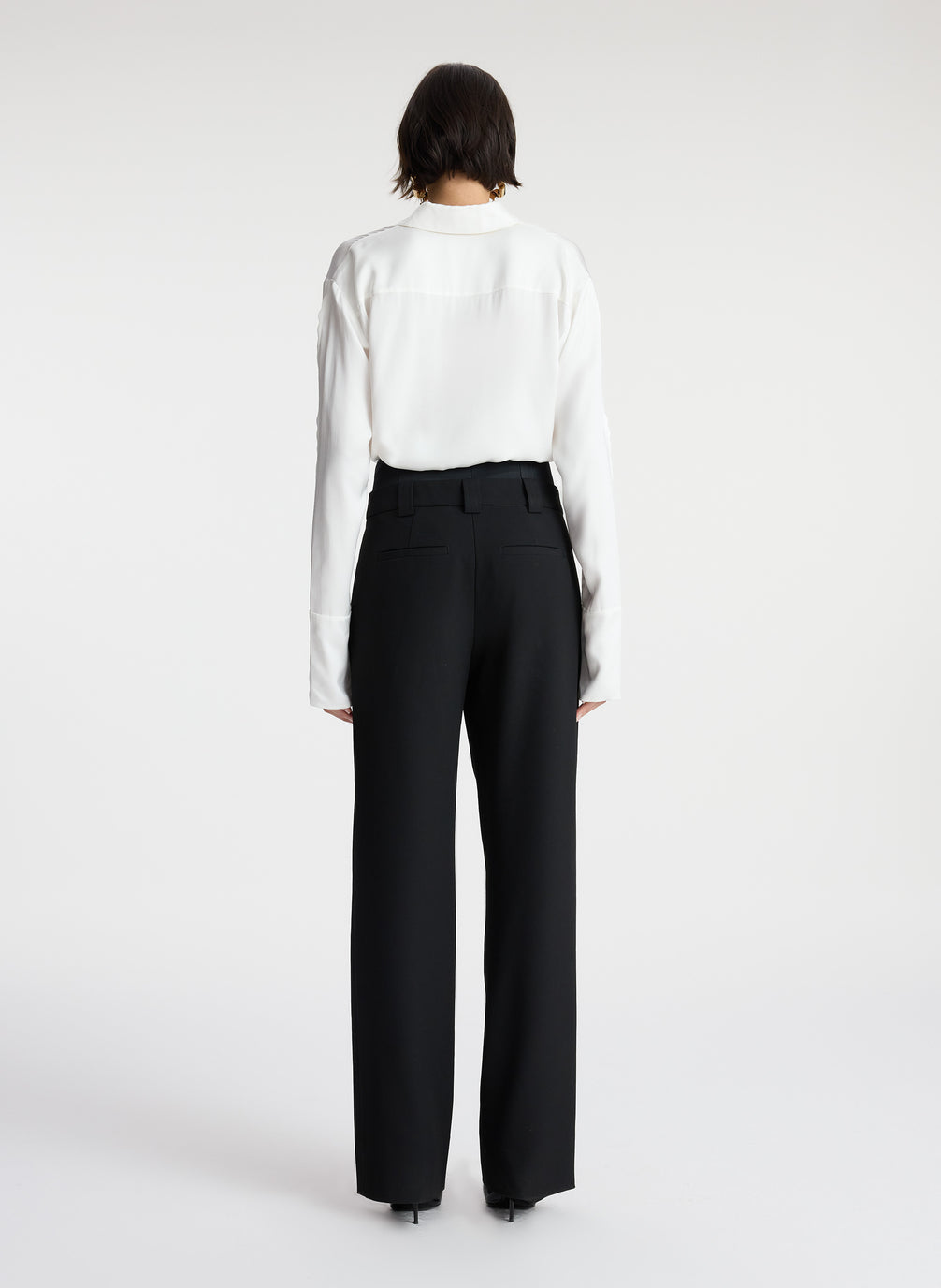 ALC Haven Scalloped Satin Top | Viscose Blouse