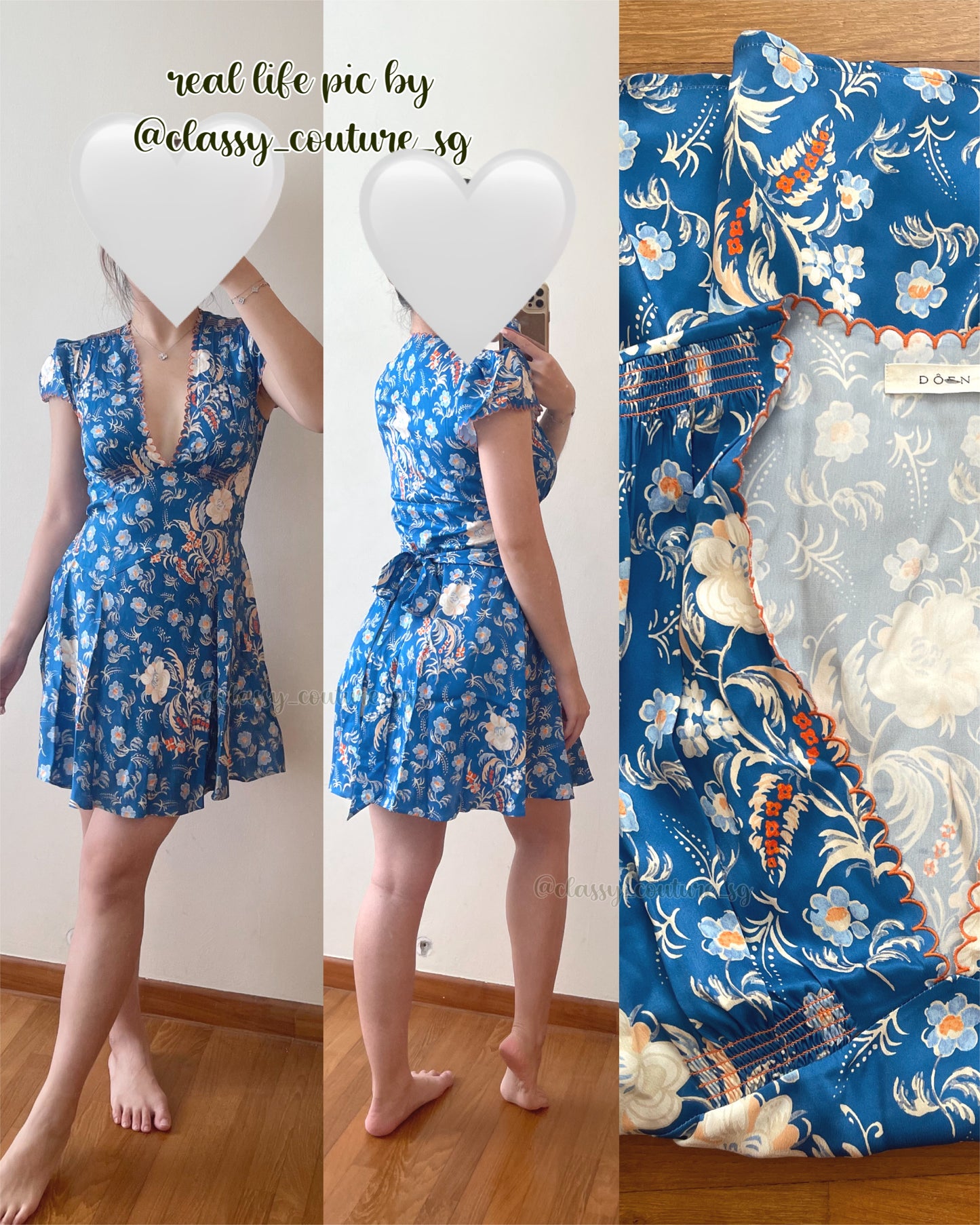 DN Dianne V Neck Silk Mini Dress