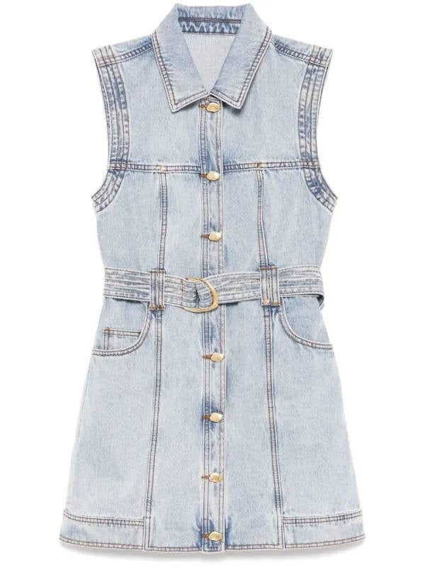 AJ Ray Denim Mini | Midi Dress