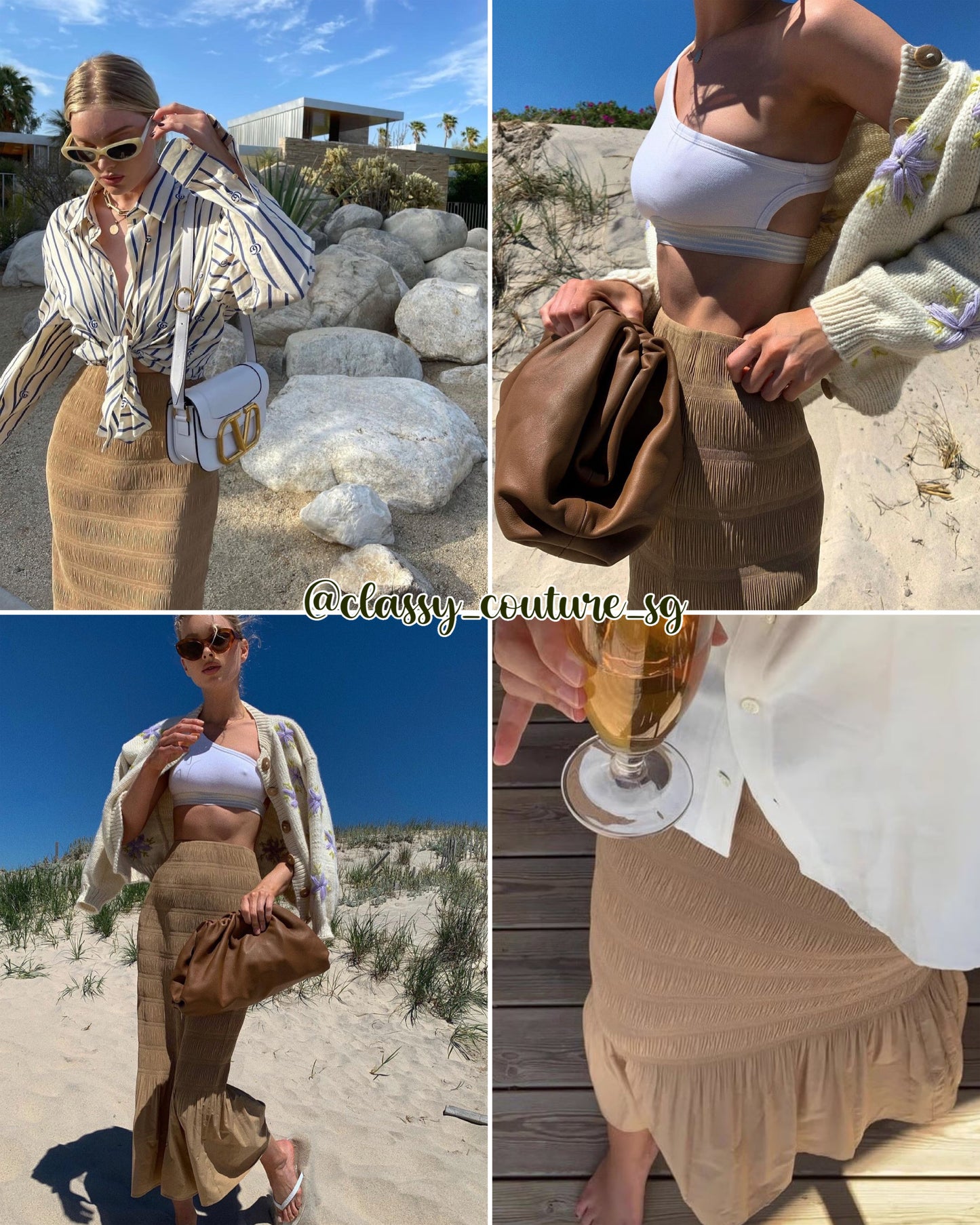 Tot Anzi Pleated Top | Ardenza Midi Skirt | blouse set