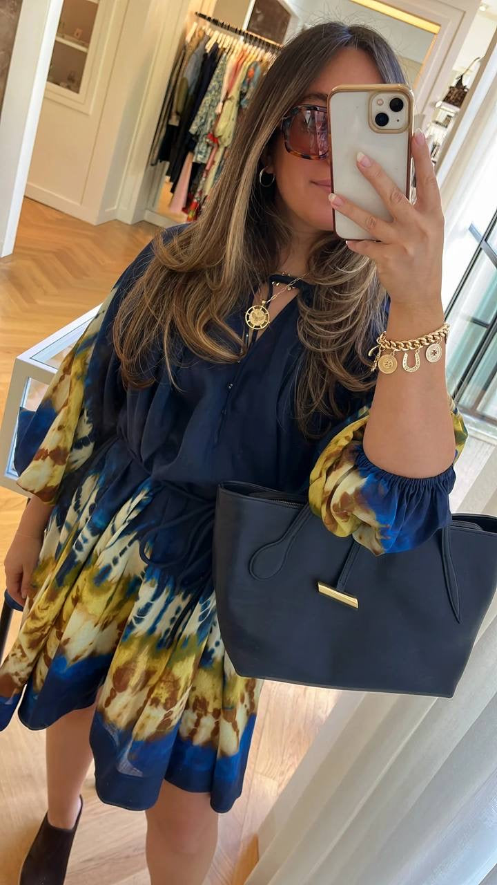 ALM Martine Ramie Tie Dye Mini Dress