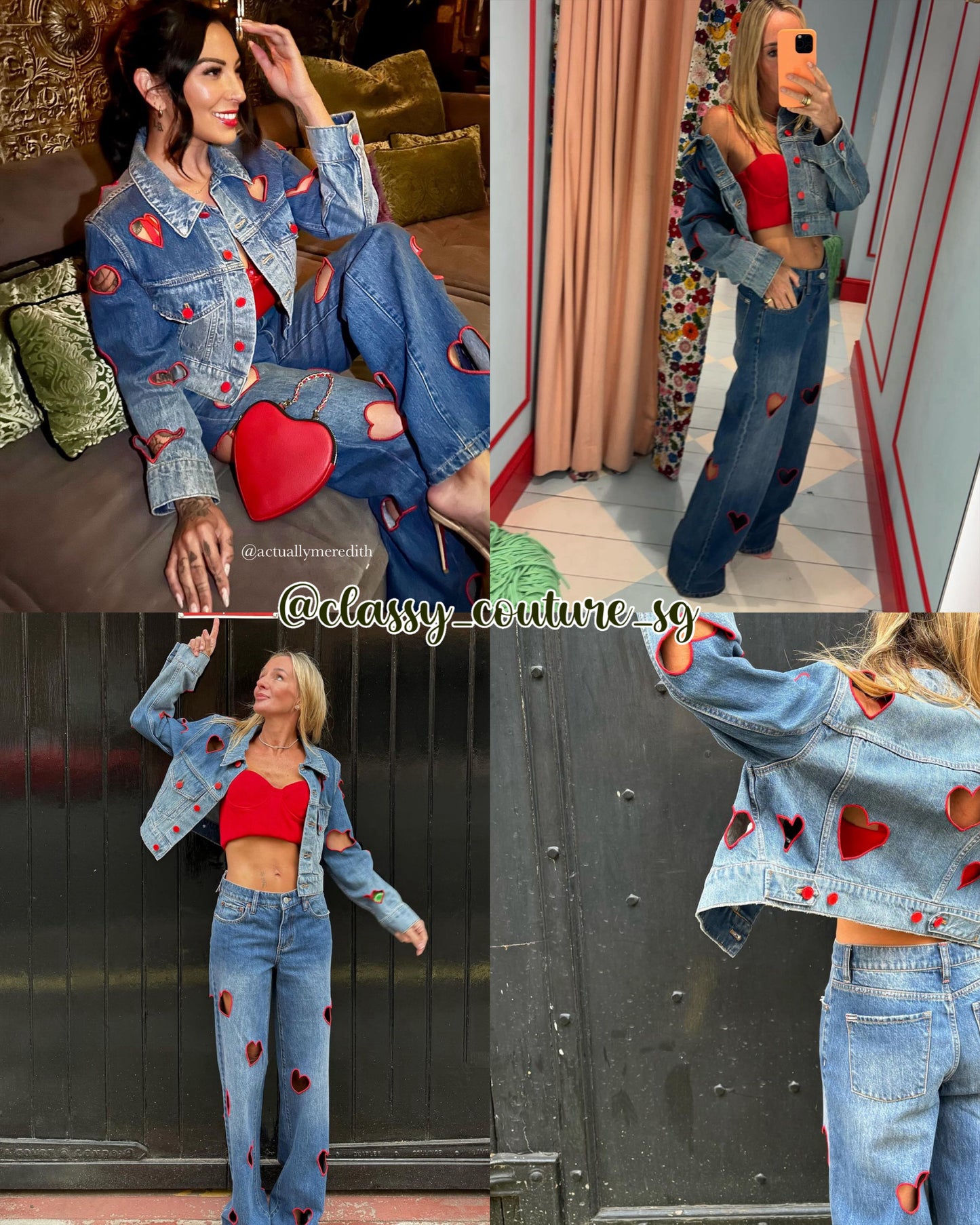 AO Karrie Embroidered Heart Cutout Jeans