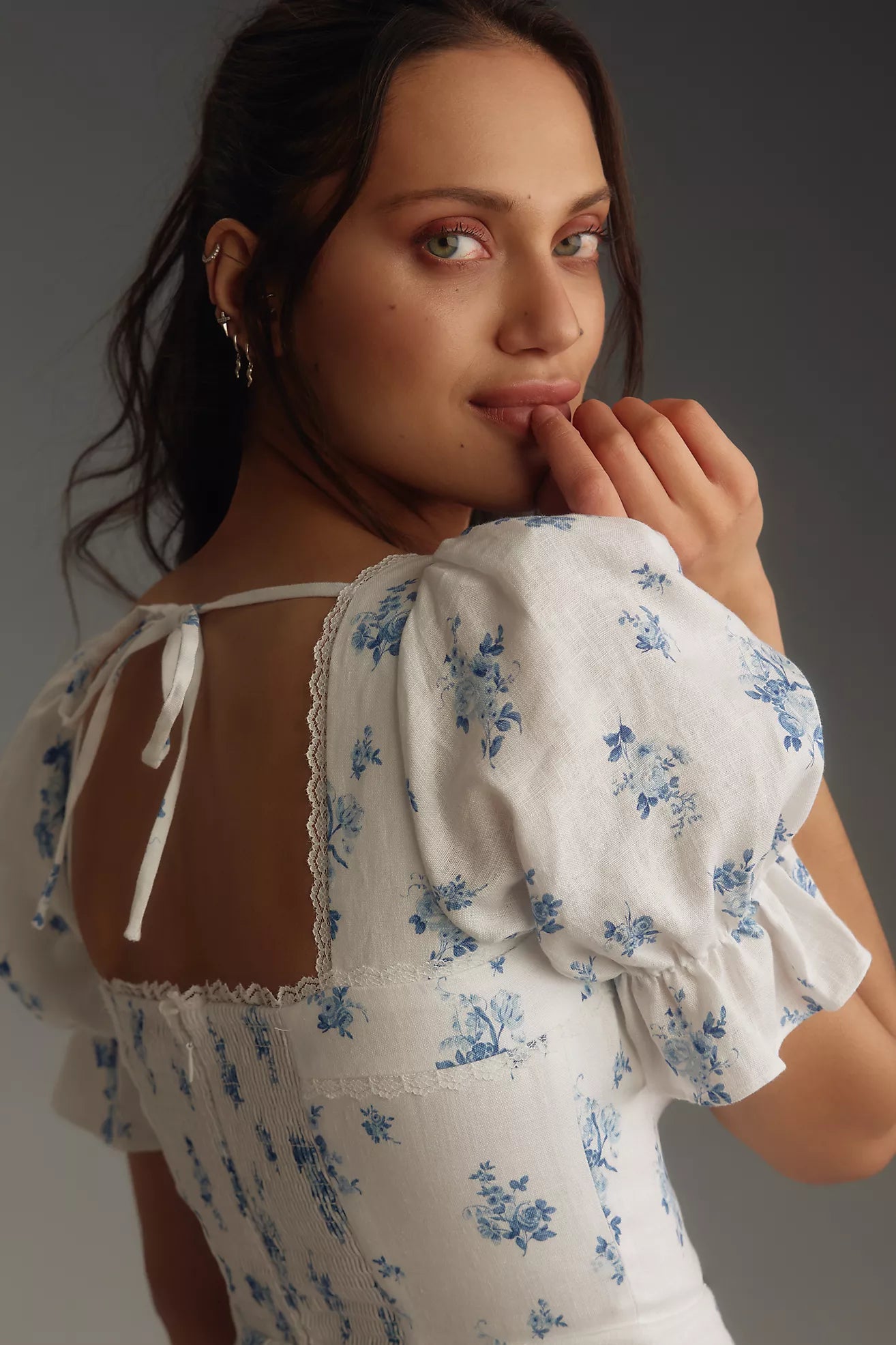 Ref Evianna Linen Mini Dress in Delicacy