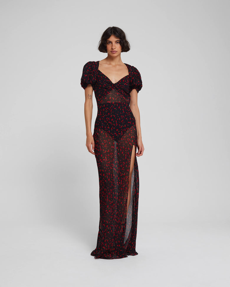 RB Magnolia Sheer Viscose Maxi Dress