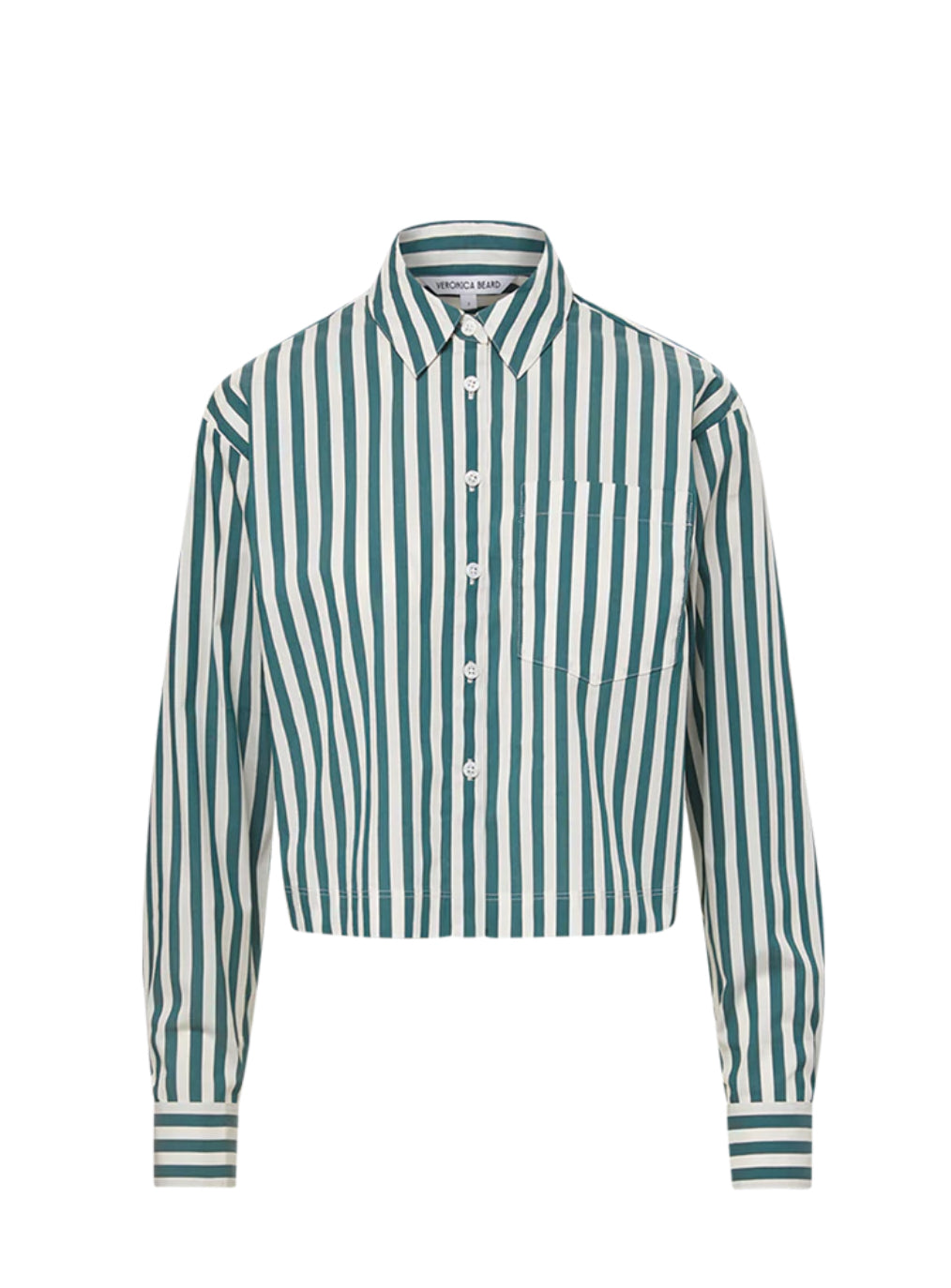 VB Maia Striped Stretch-Cotton Shirt