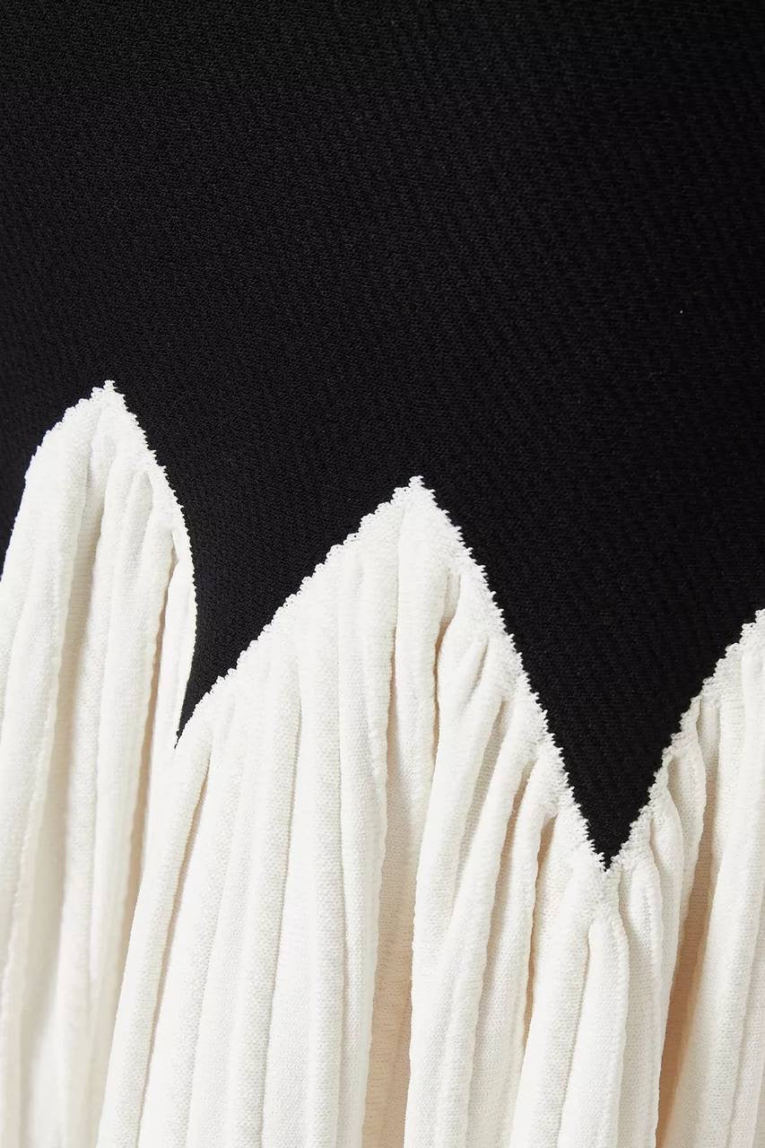 SD Cassie Two-tone Short Knit Viscose-blend Mini Dress