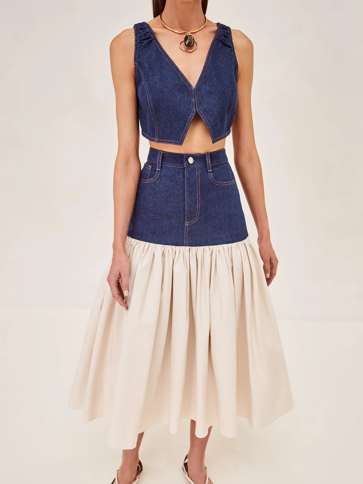 ALX Irie Vest Top | Tomma Midi Skirt | Set