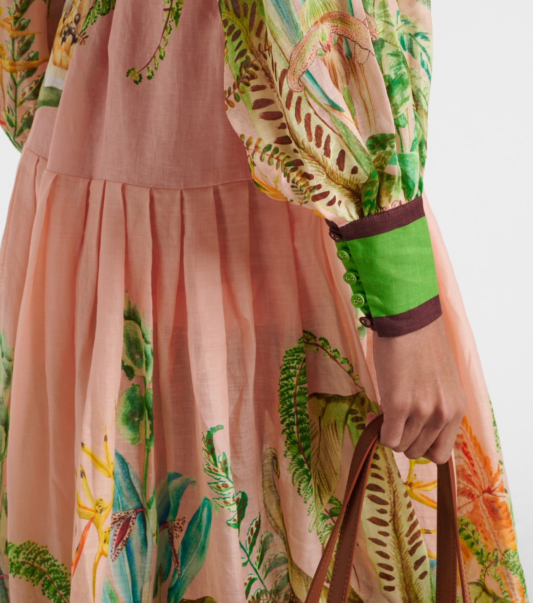 ALM Papaya Linen Shirtdress Midi Dress