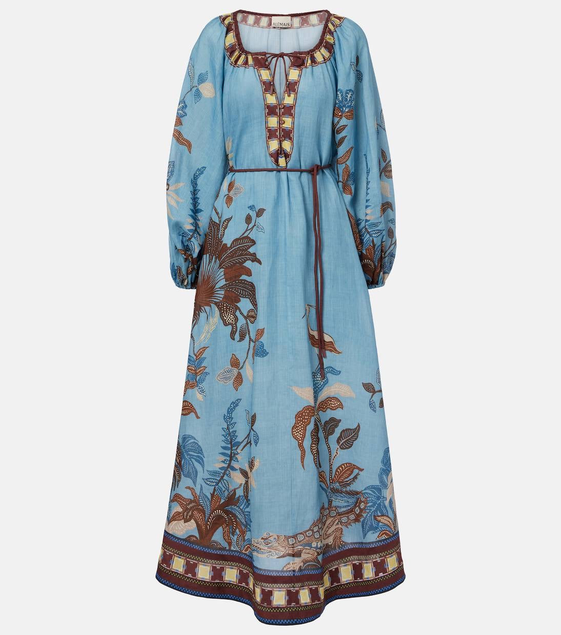 ALM Georgie Pool Ramie Midi Dress