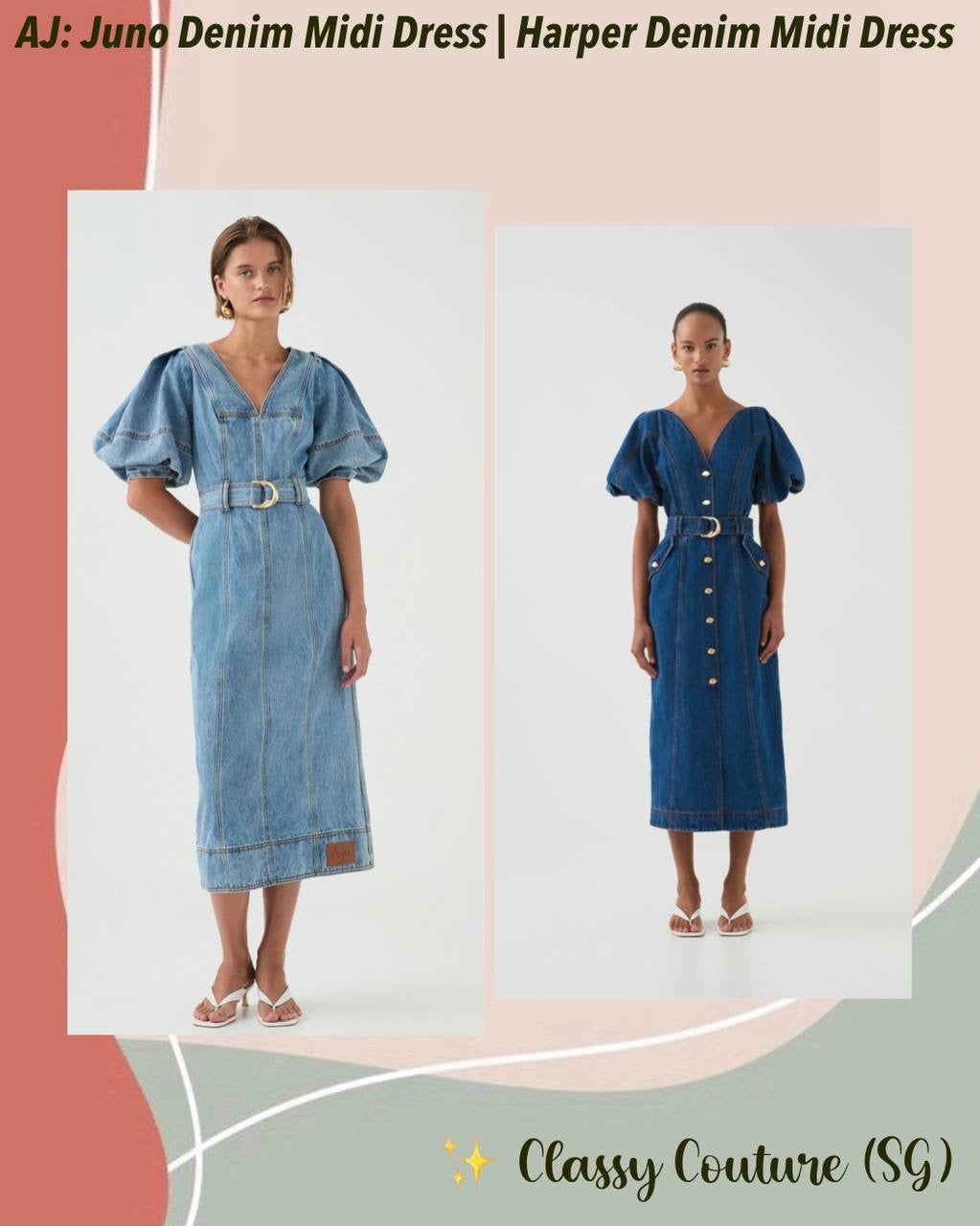 AJ Juno Denim Midi Dress | Harper Denim Midi Dress