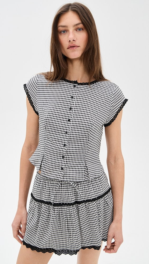 Ref Valetta Two Piece | Top Mini Skirt | Cotton-Viscose Set