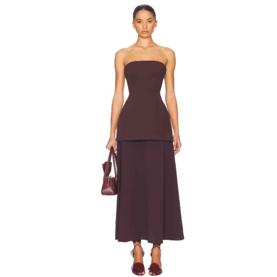 HS Heavy Crepe Midi Skirt