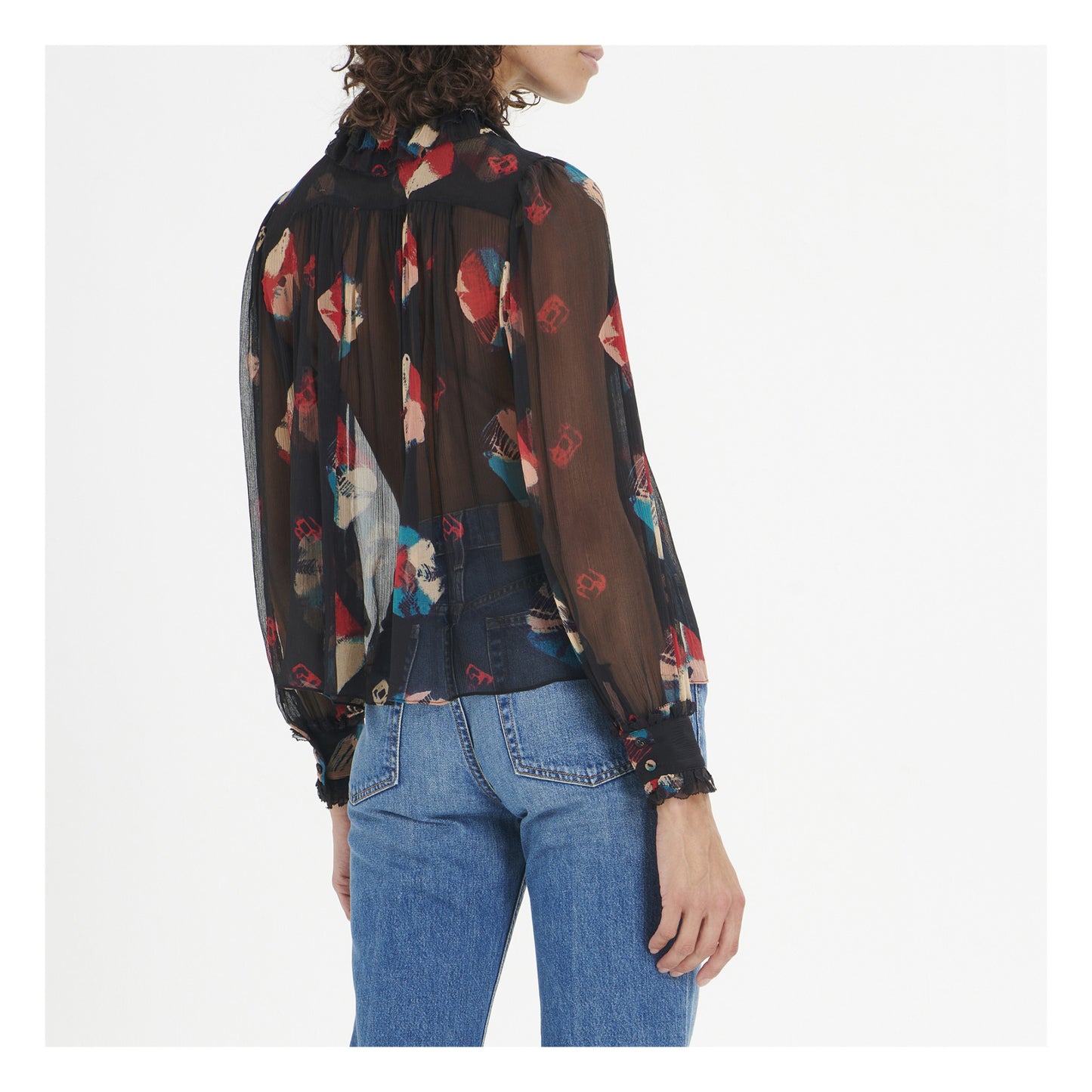 UJ Pippa Blouse Silk Long Sleeve Top