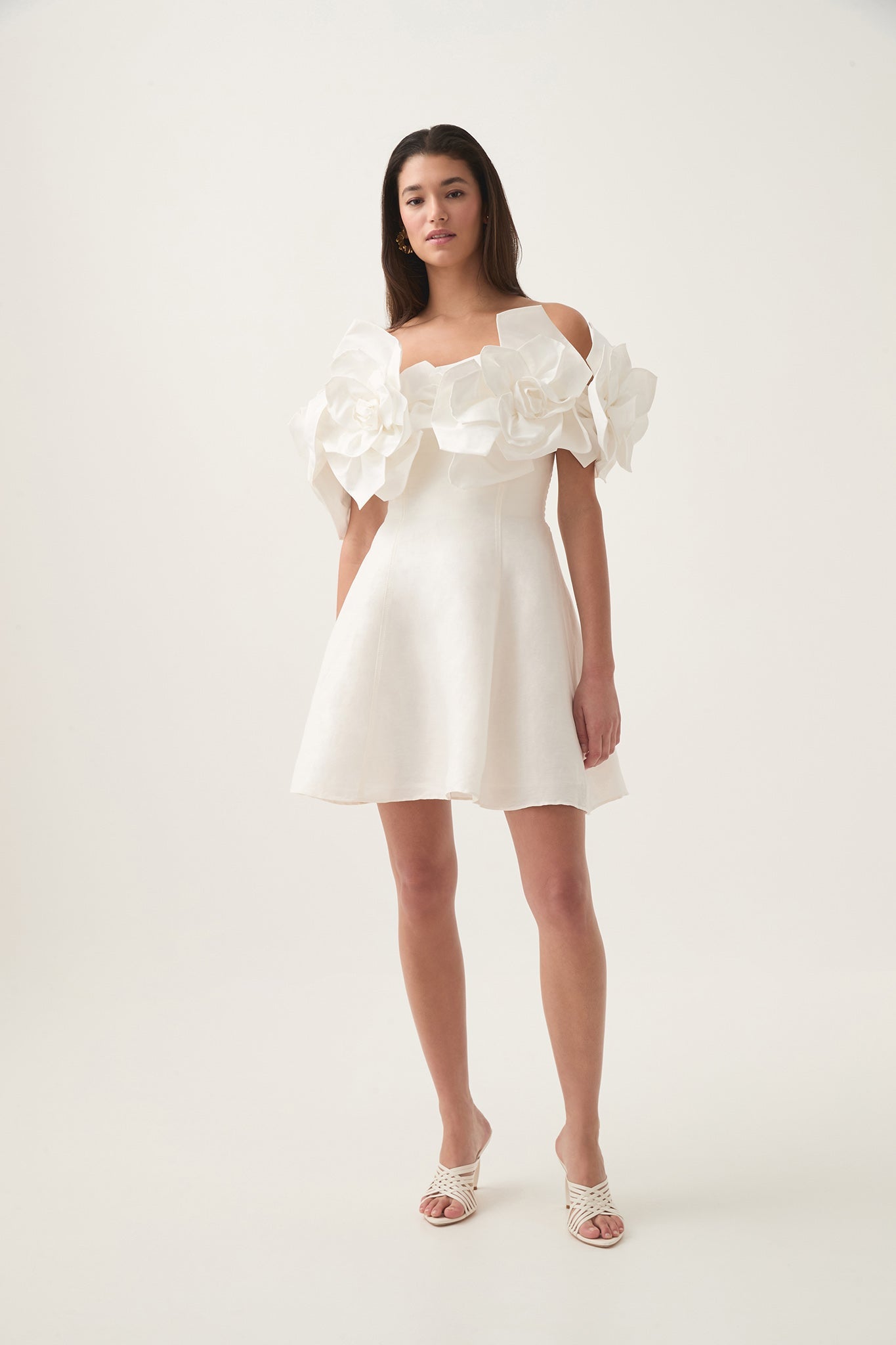 AJ Etta Linen-Viscose Mini Dress