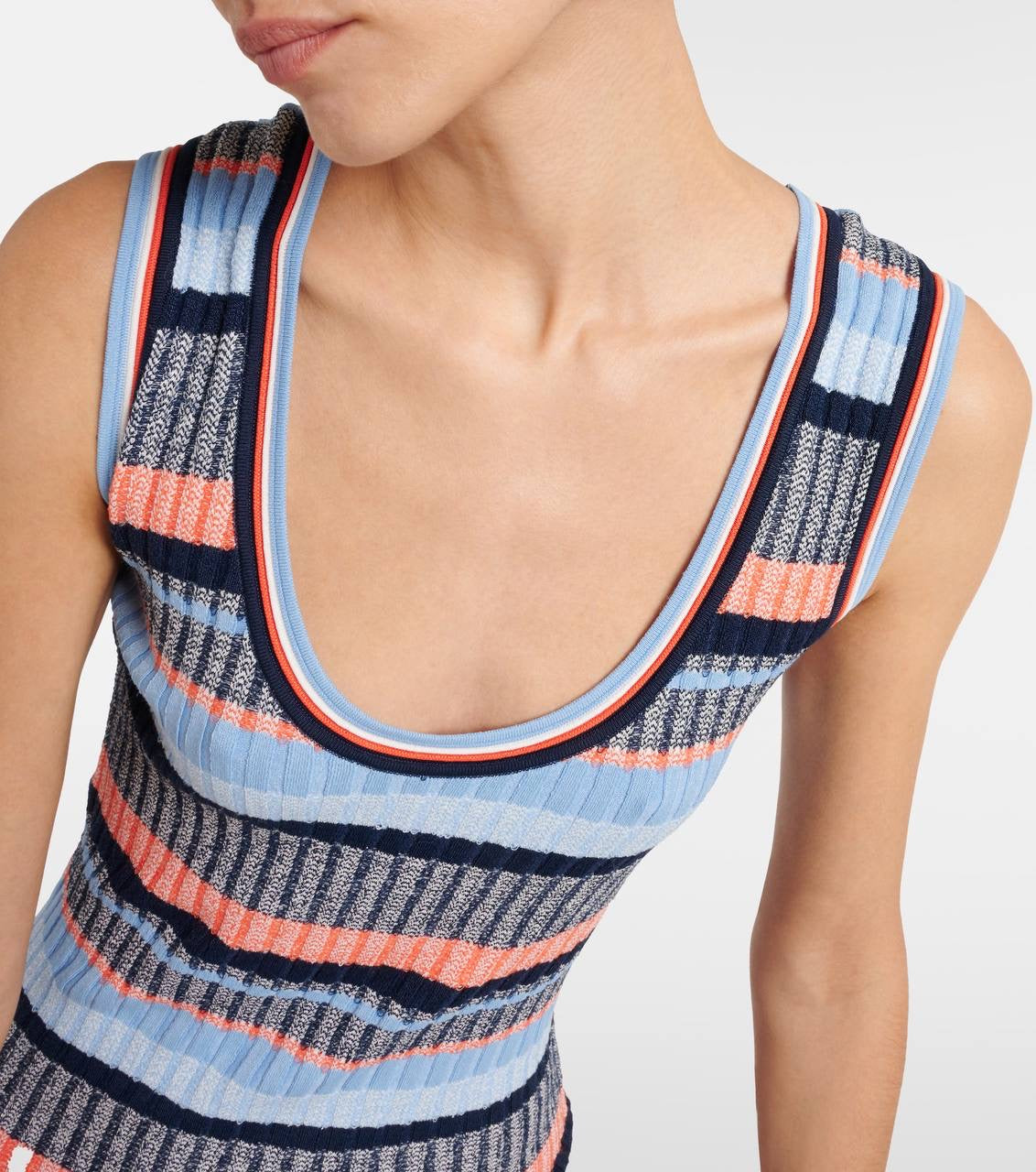 VB Fabiana Striped Knit Bodycon Midi Dress