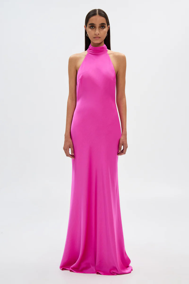 MS Evianna Satin Gown Maxi Dress