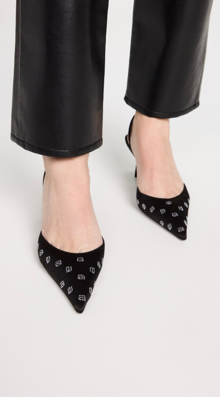 AW Delphine 65 Logo Strap | Slingback Mules Heels
