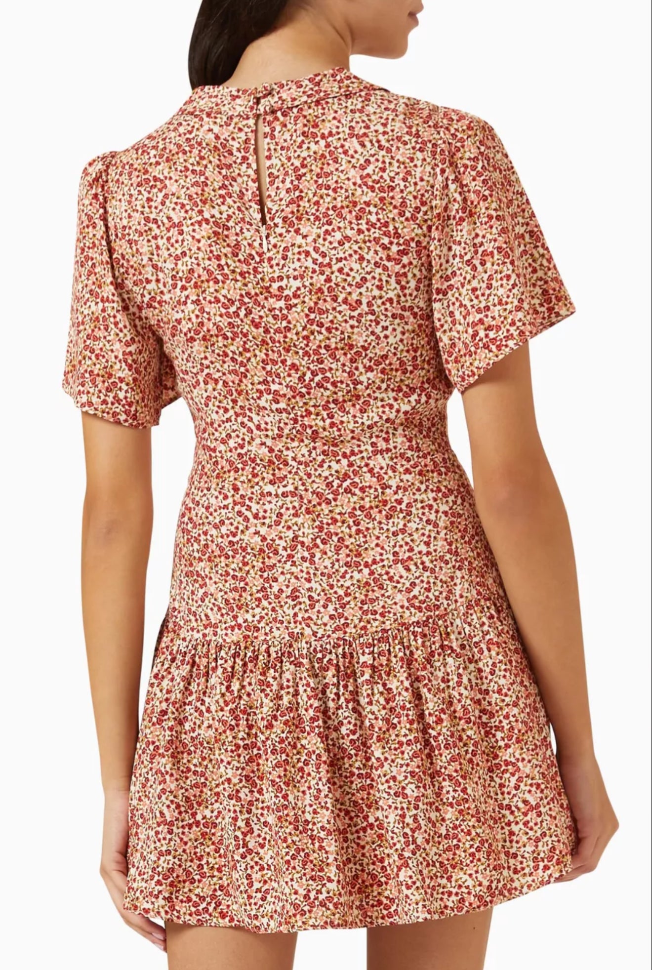 Ref Adelina Viscose-blend Flutter Sleeve Mini Dress