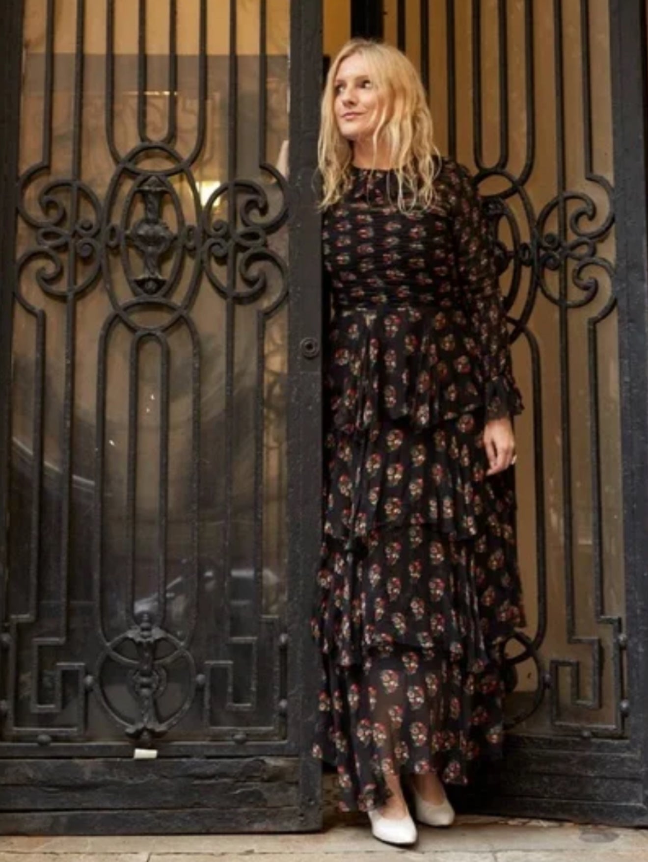 DN Ciara Silk Georgette Tiered Maxi Dress