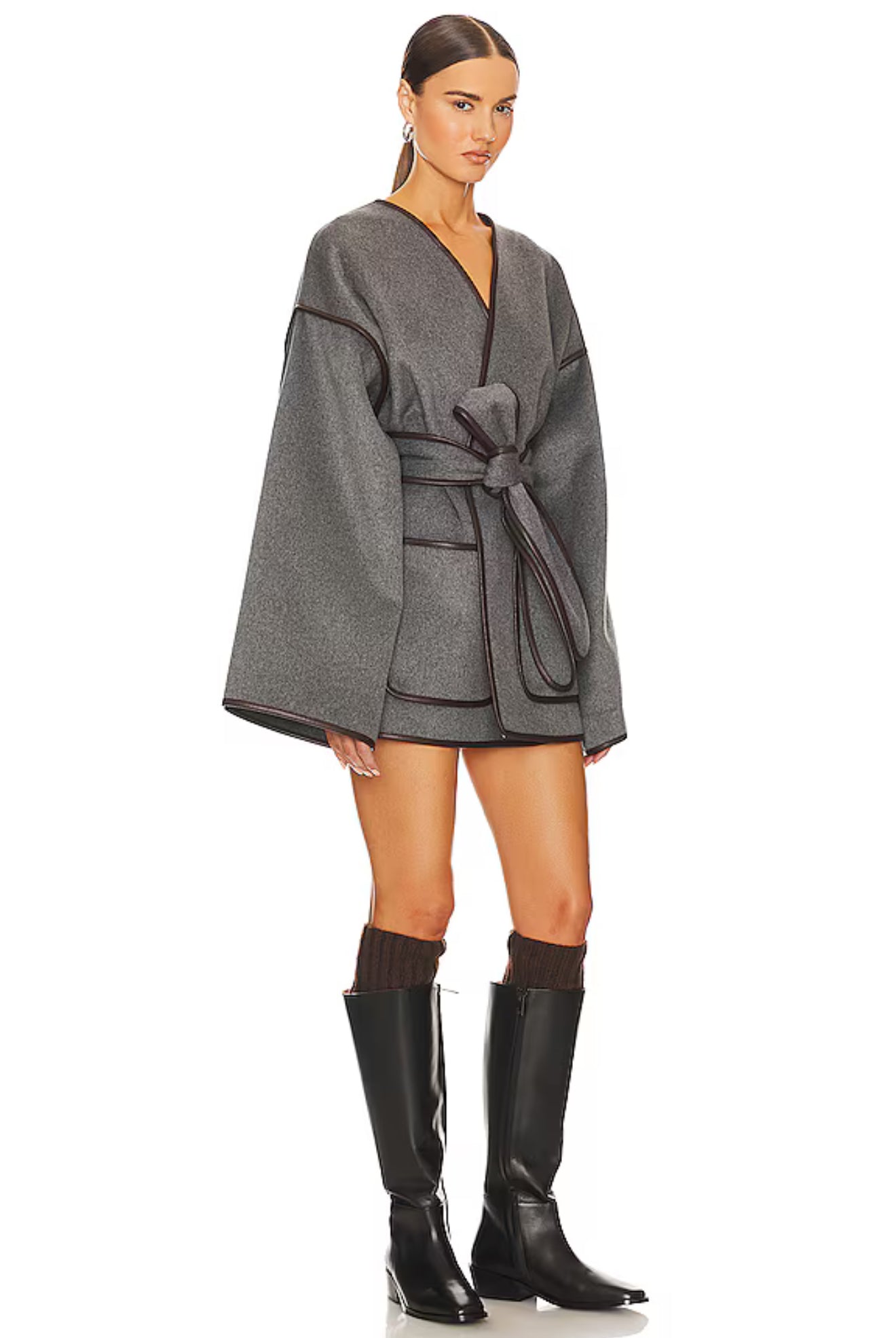 HS Wool-Blend Blanket Short Coat