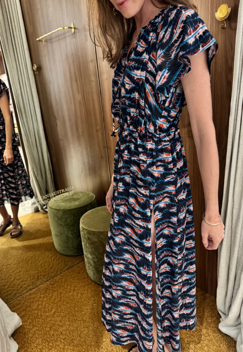 UJ Mikaela Cotton-Viscose Coverup Midi Dress