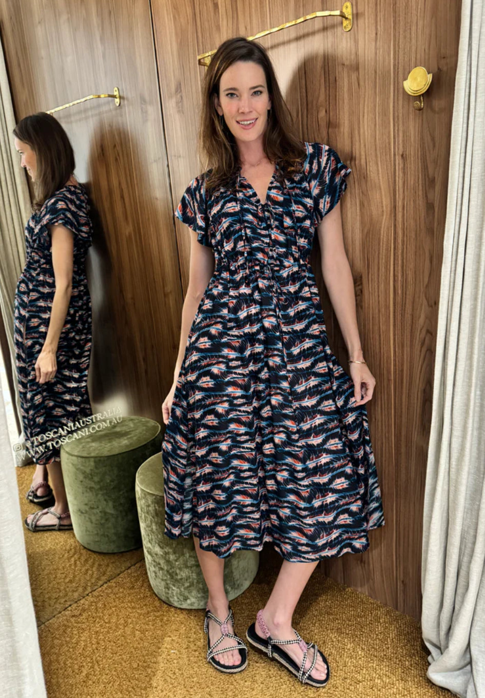 UJ Mikaela Cotton-Viscose Coverup Midi Dress