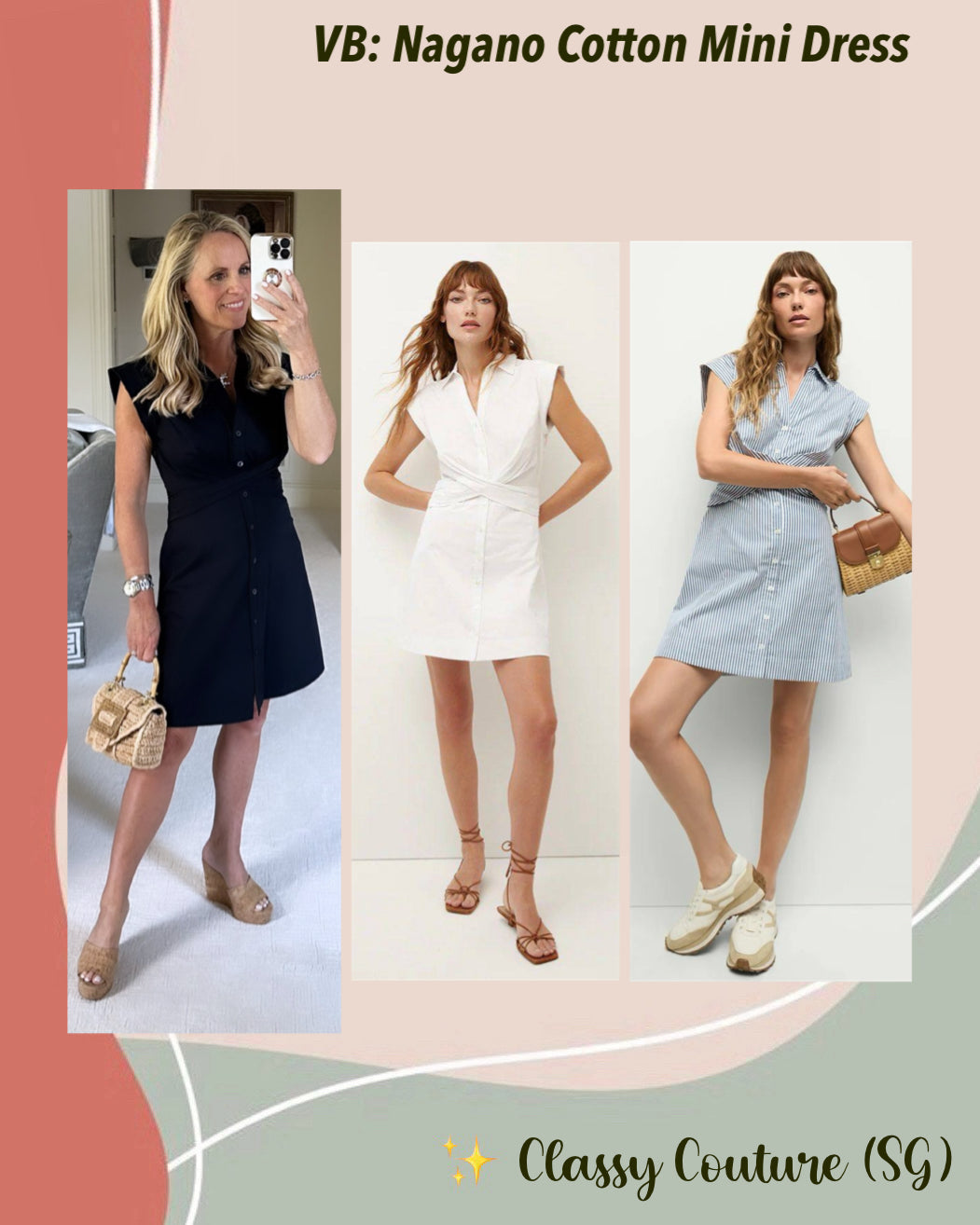 VB Nagano Stretch-Cotton Mini Dress