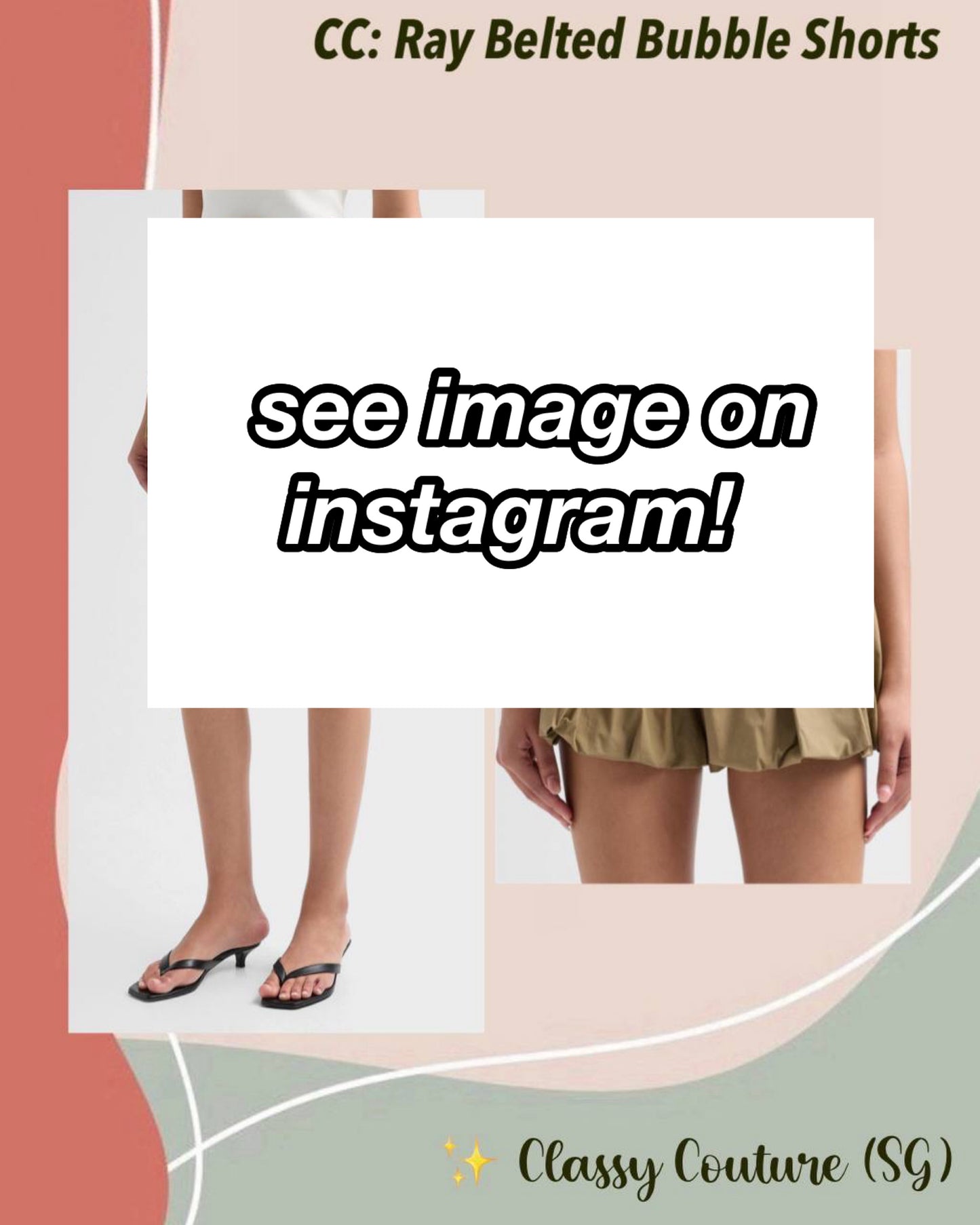 CC Ray Belted Bubble Cotton Shorts