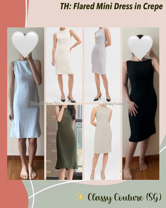 TH Flared Mini Dress in Admiral Crepe