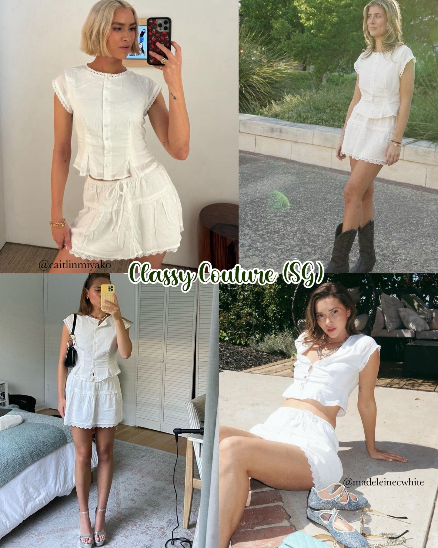 Ref Valetta Two Piece | Top Mini Skirt | Cotton-Viscose Set
