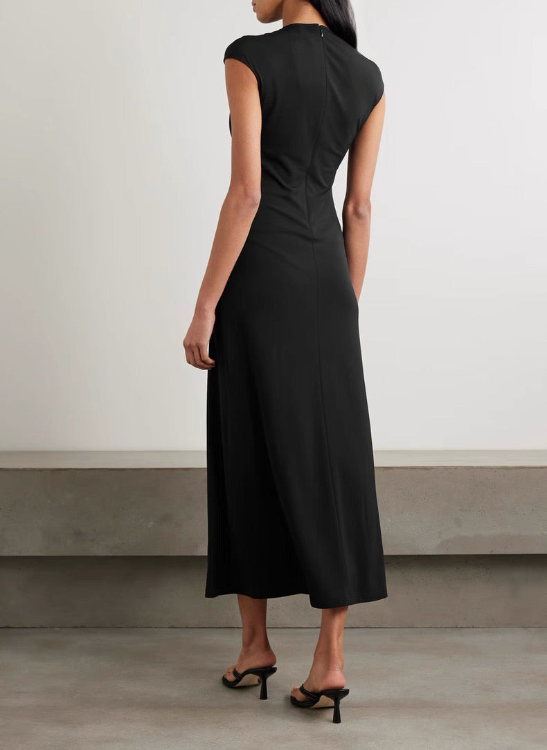 Tot Everyday Round Neck Jersey Midi Maxi Dress