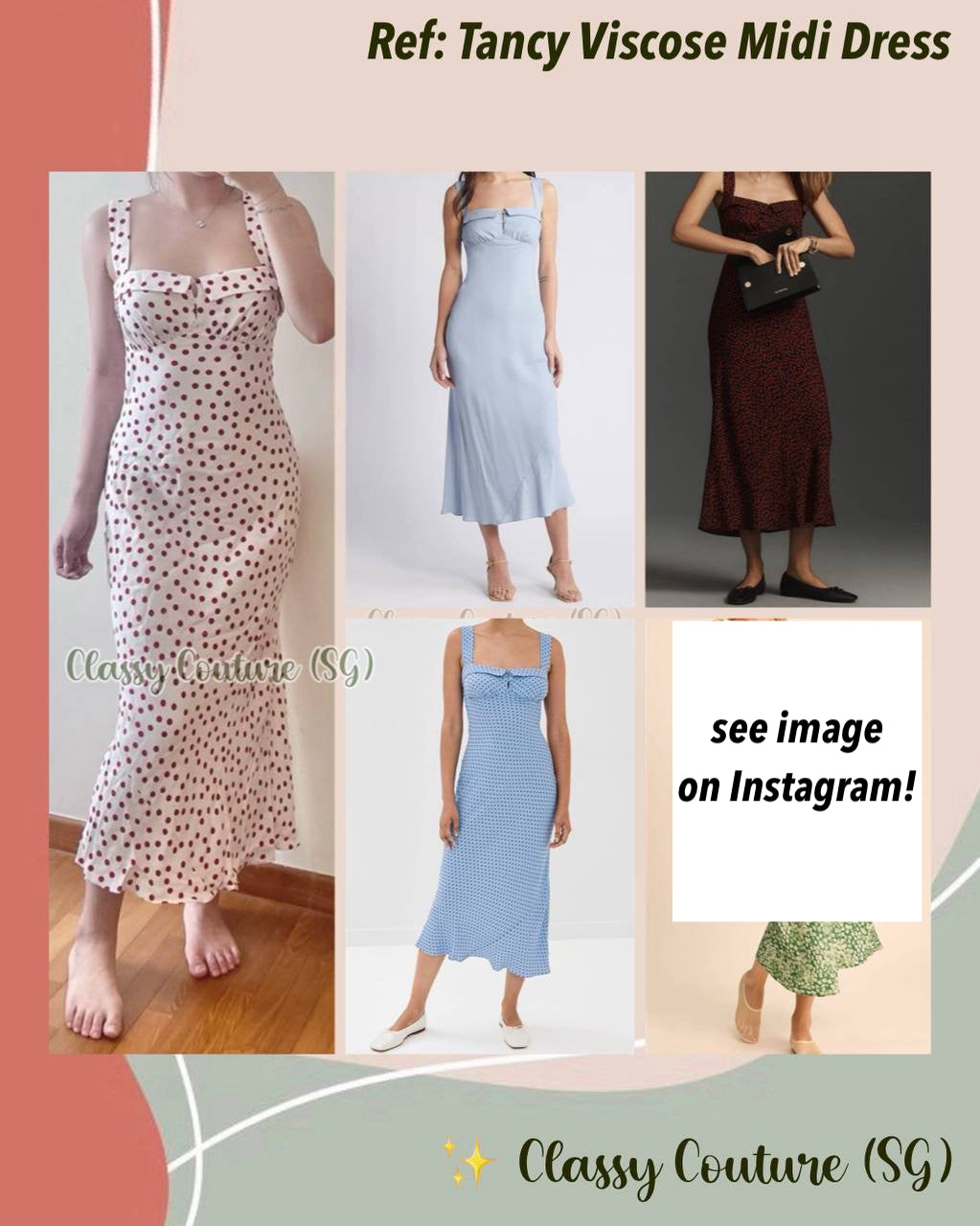 Ref Tancy Button Front Viscose Midi Dress