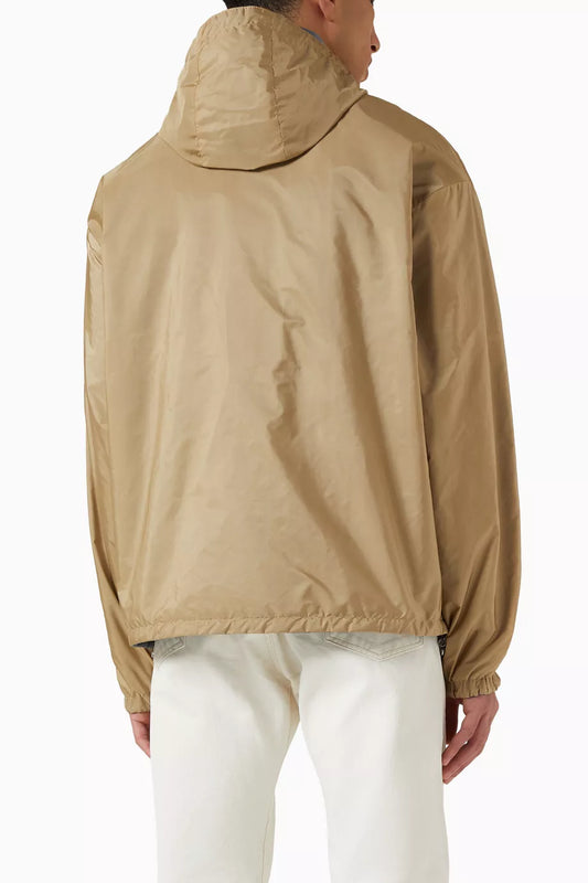 Men’s Reversible Re-Nylon Jacket in Camel/Blue